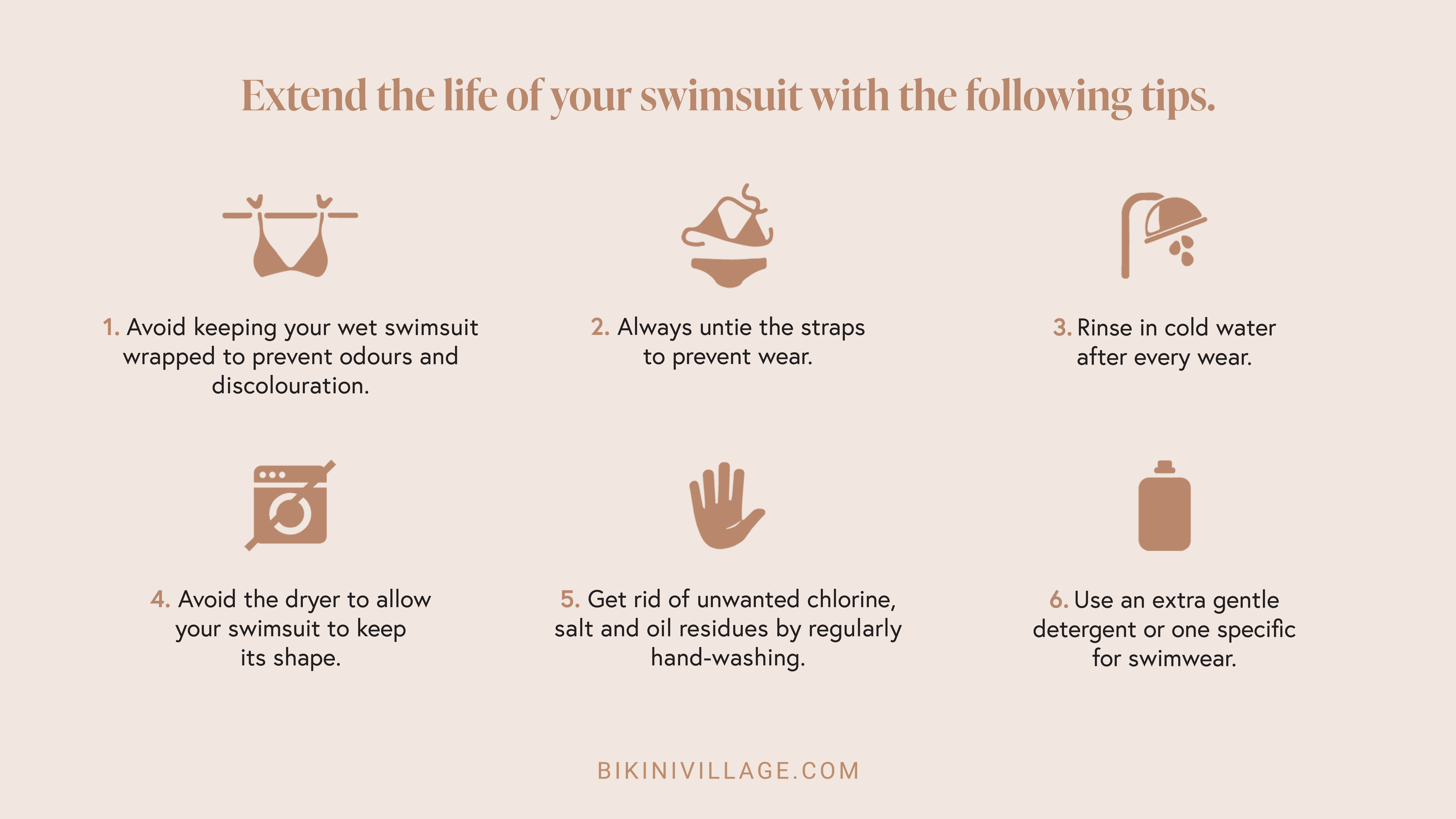 Swimsuit care Cheat Sheet