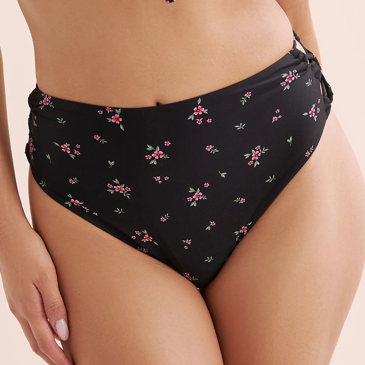 Shaping fabric bikini bottom