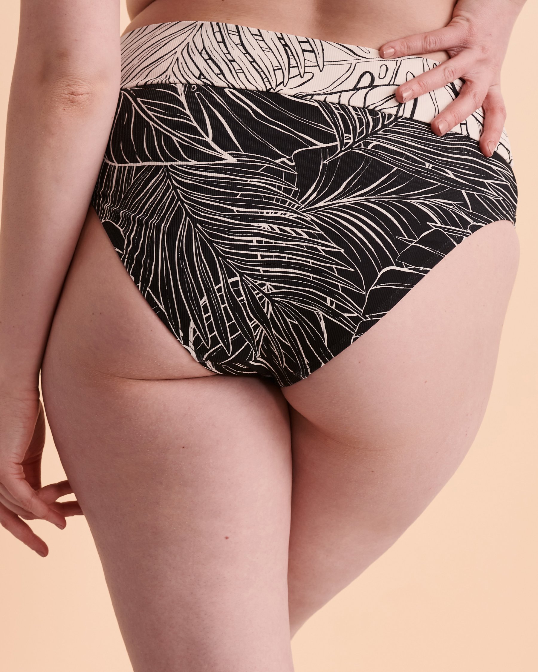 SKYE Bas de bikini jambe haute Rachel MESMERIZE Imprimé noir SK72754 - Voir5