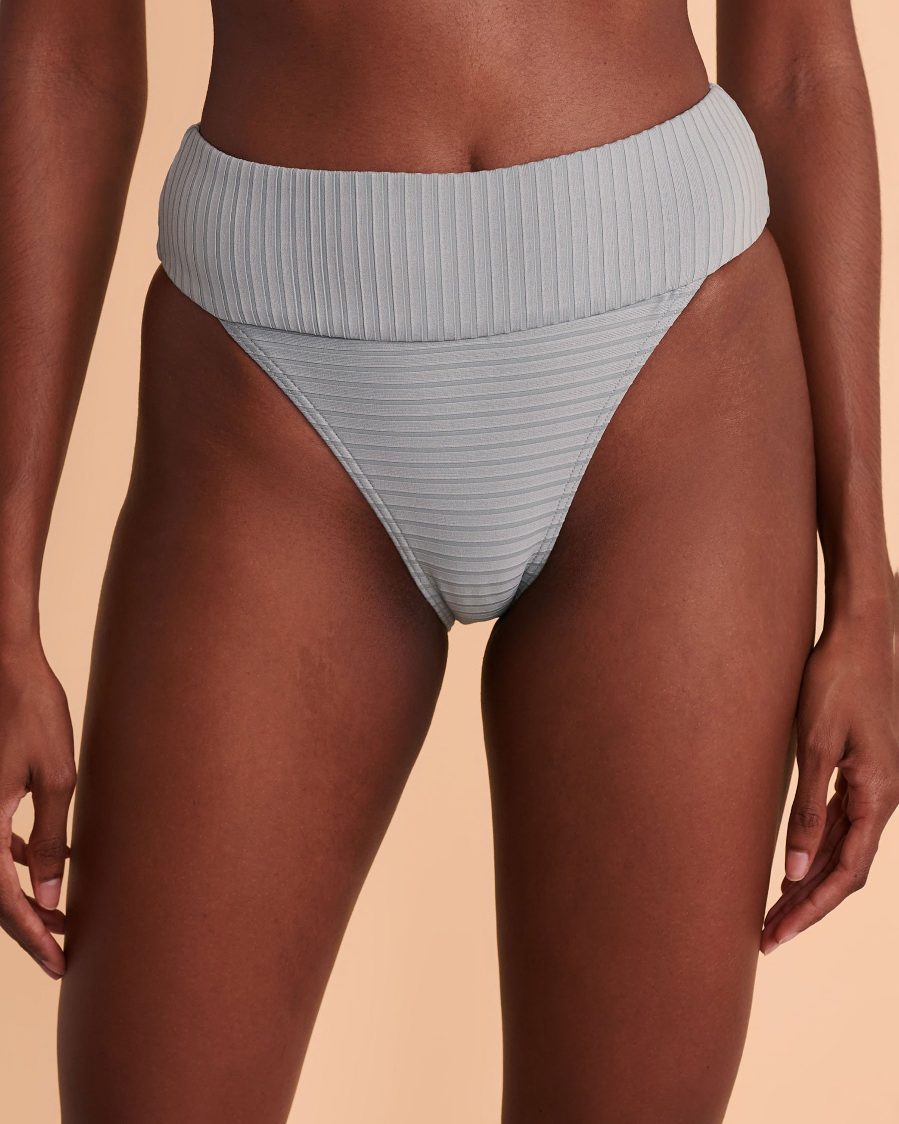 RIP CURL Bas de bikini cheeky taille haute PREMIUM SURF Gris ardoise GSIRX9 - View1