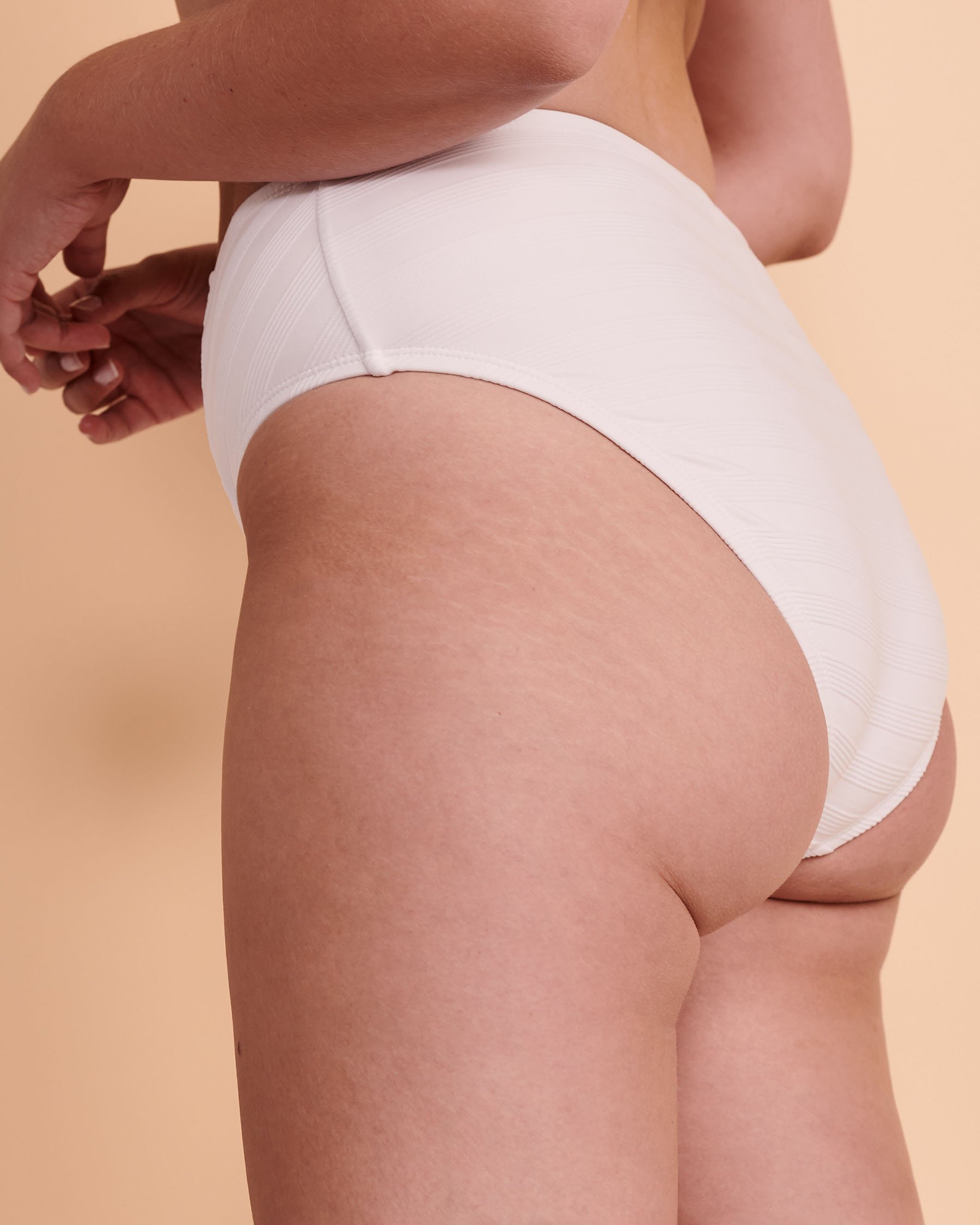 LA BLANCA Bas de bikini taille haute LINEA COSTA Blanc LB2CE98 - Voir3