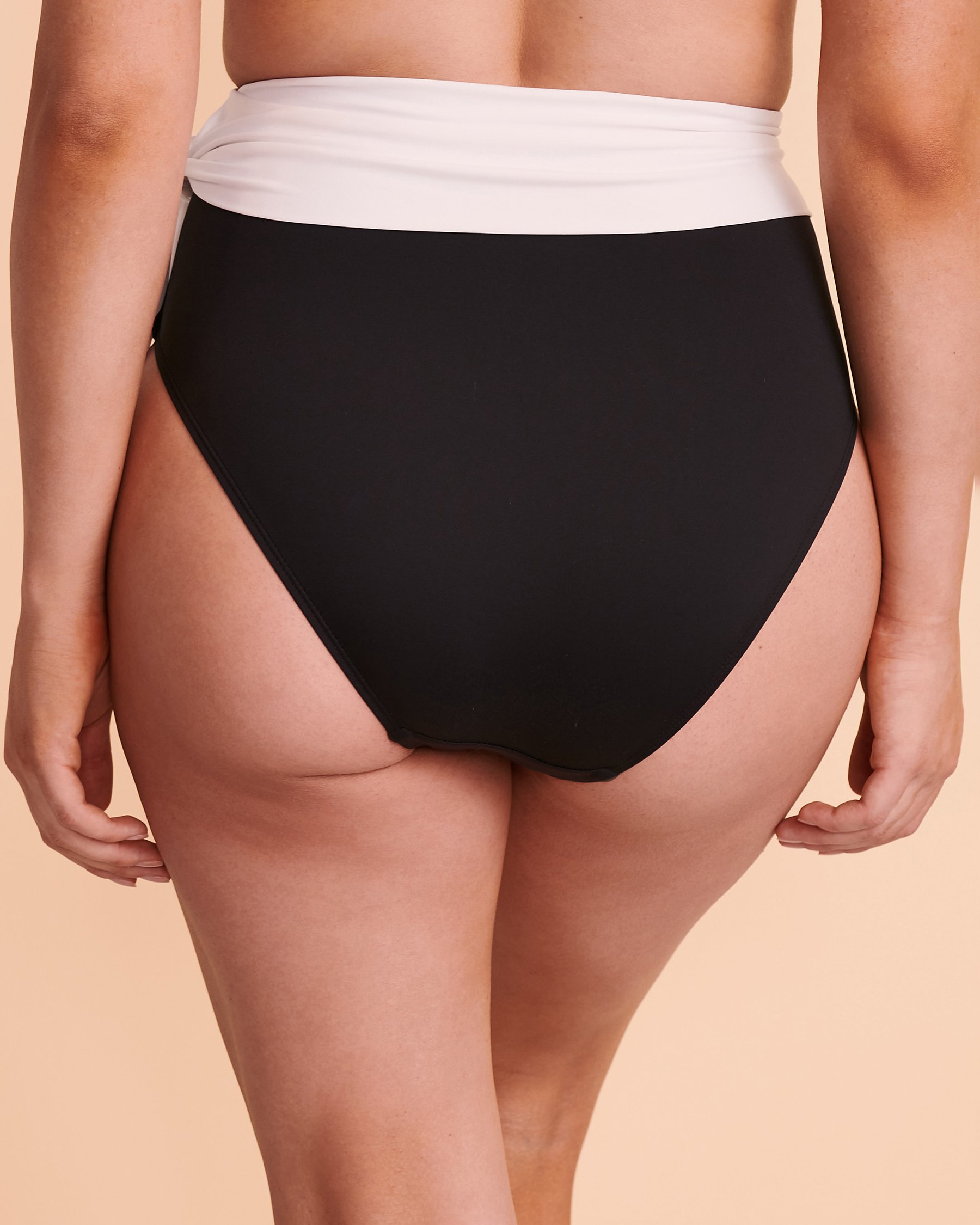 RALPH LAUREN Bas de bikini taille haute BEL AIR Noir et blanc 20110057 - View2