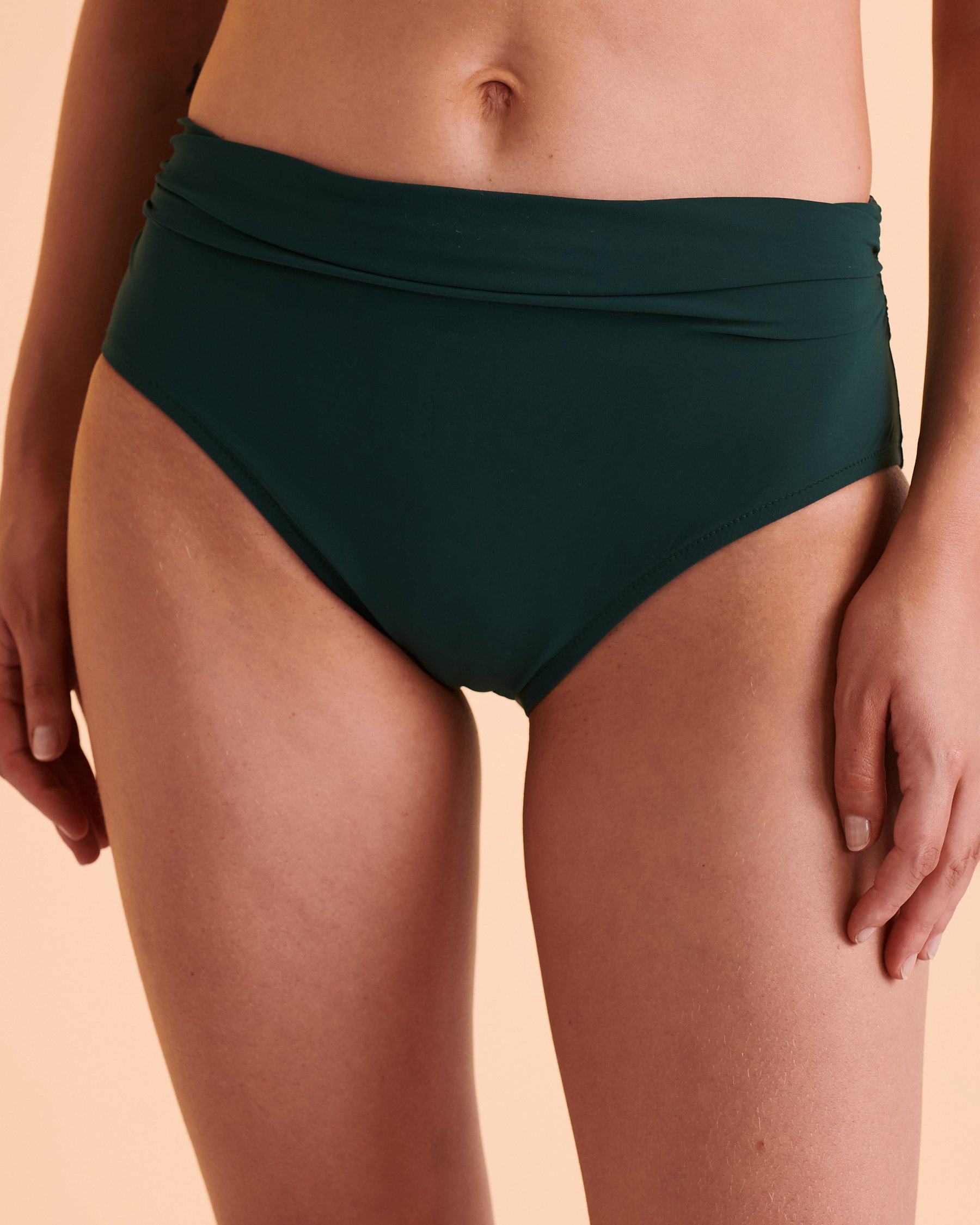 PROFILE Bas de bikini taille mi-haute TUTTI FRUTTI Émeraude foncé ET23-1P55 - View1