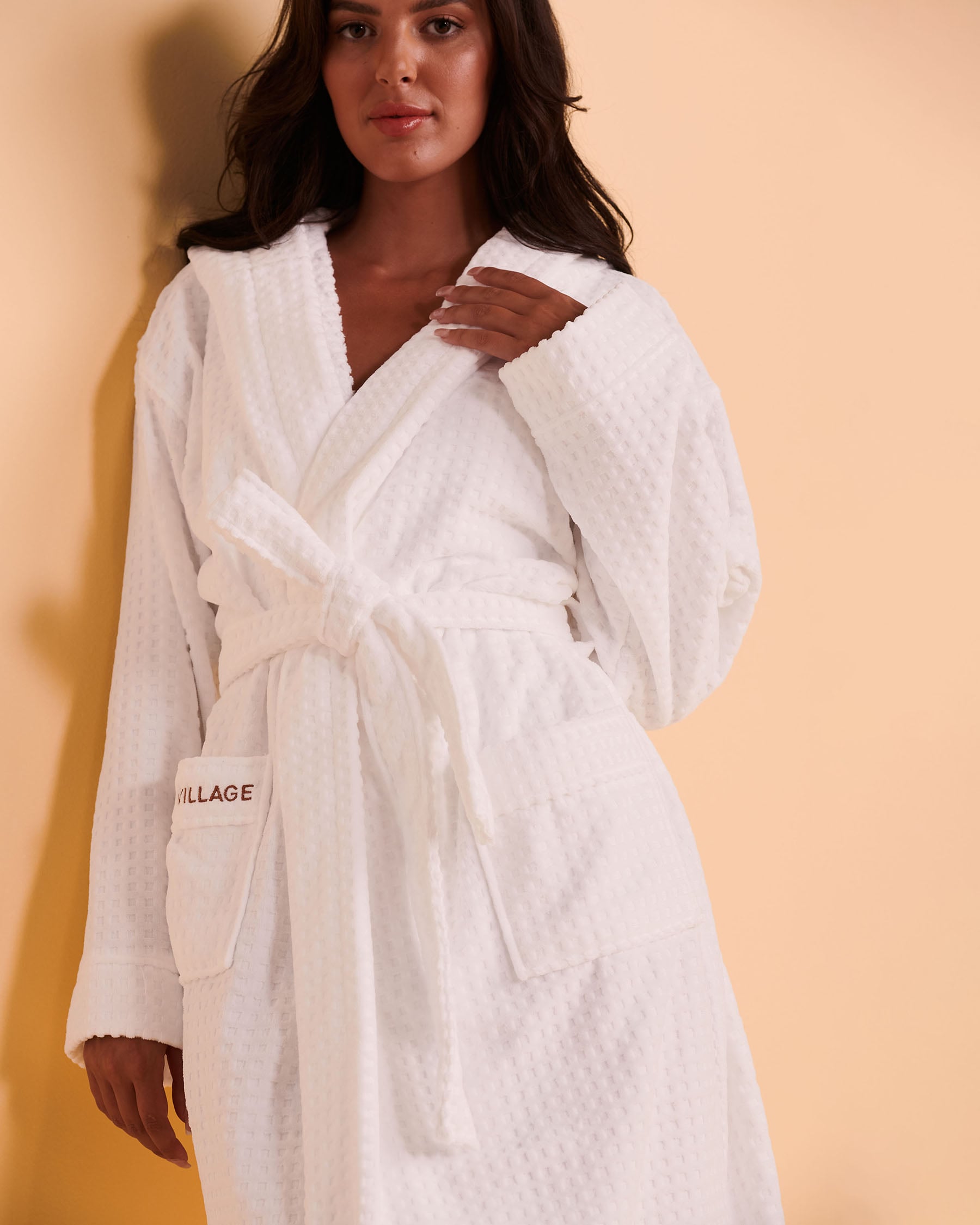 MY BIKINI STORY Waffle Terry Robe White 09200004 - View4