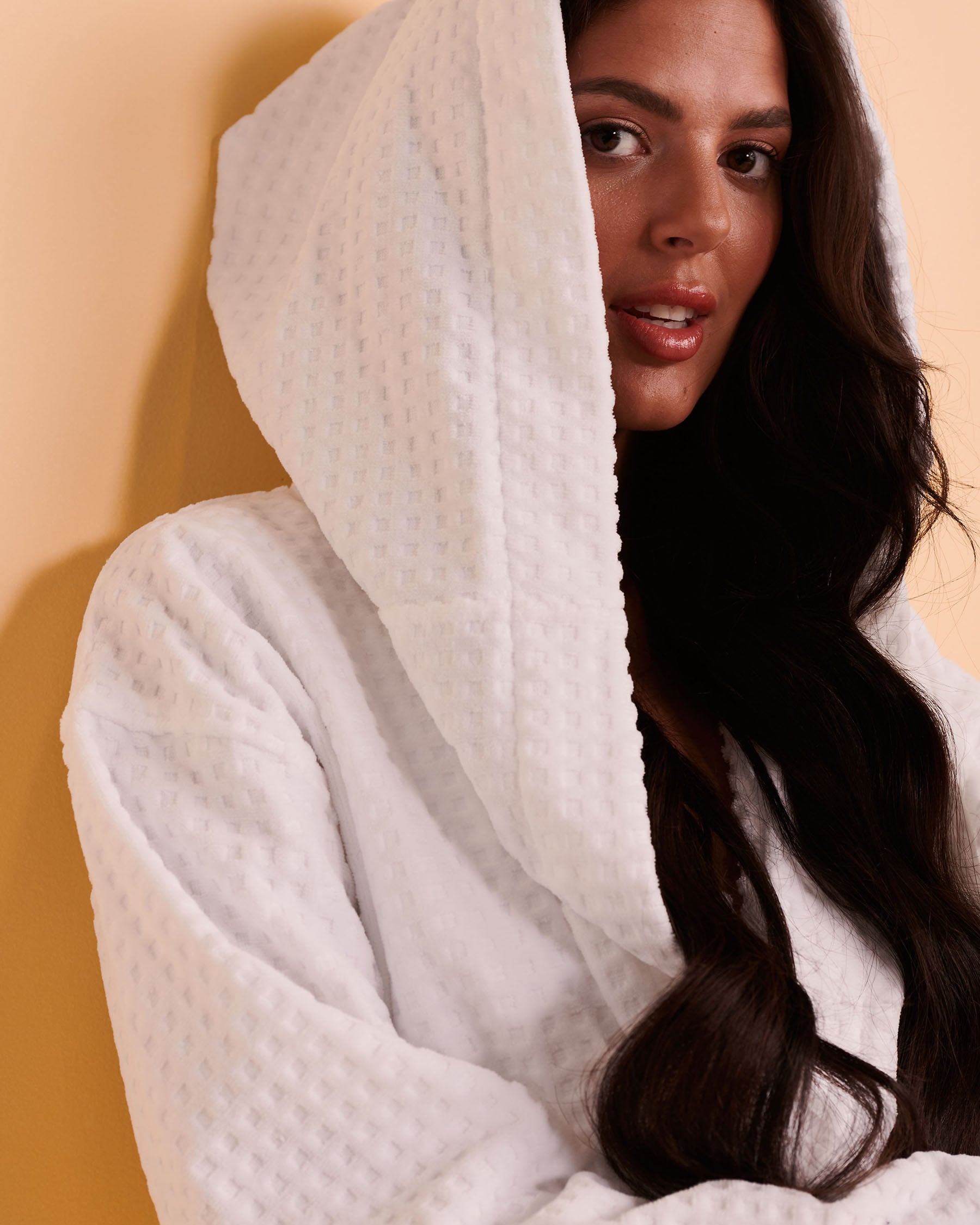 MY BIKINI STORY Waffle Terry Robe White 09200004 - View7