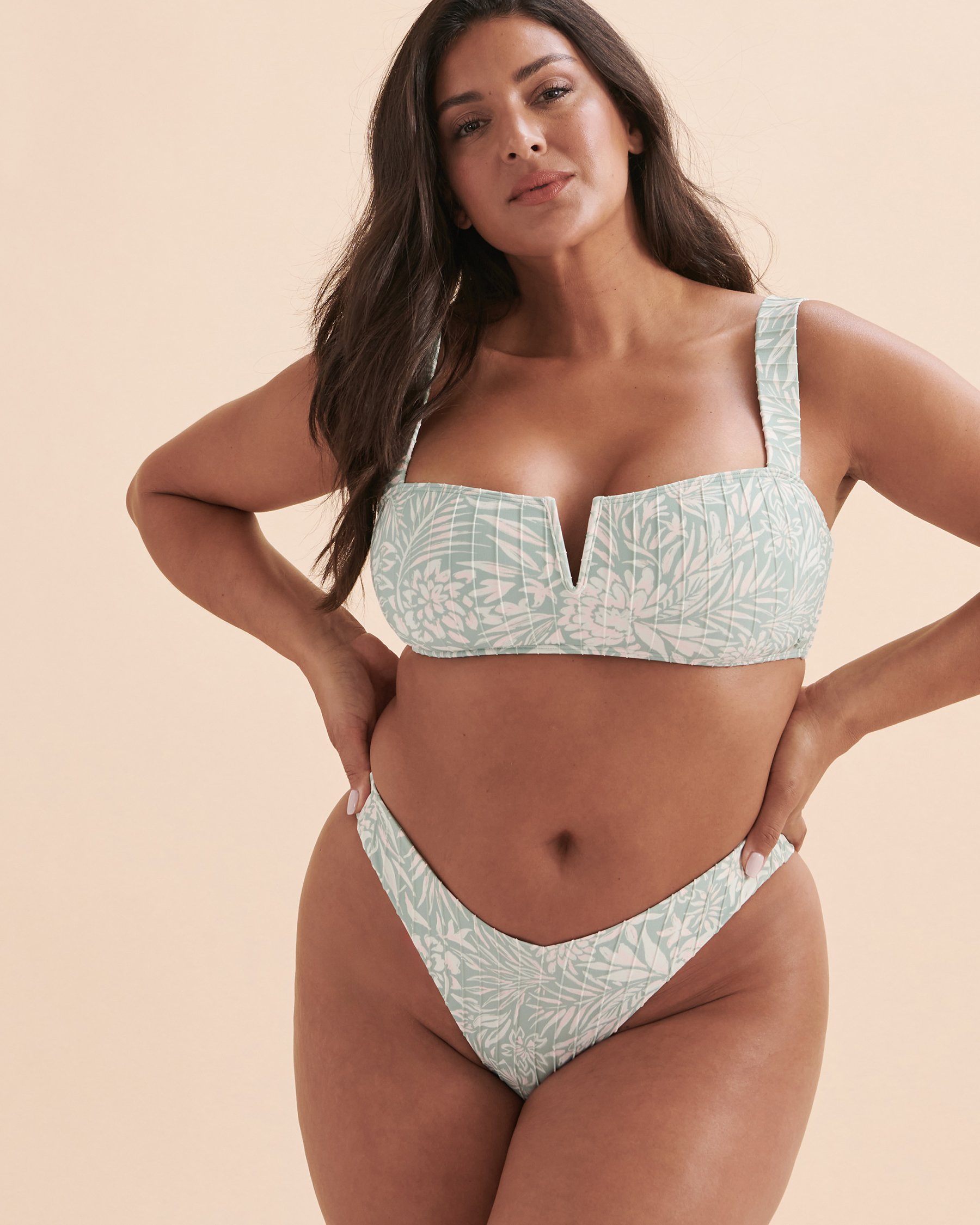 ROXY Pt Rib Roxy Love The Coco V-Wire Bikini Top Light tropical blue ERJX305189 - View1