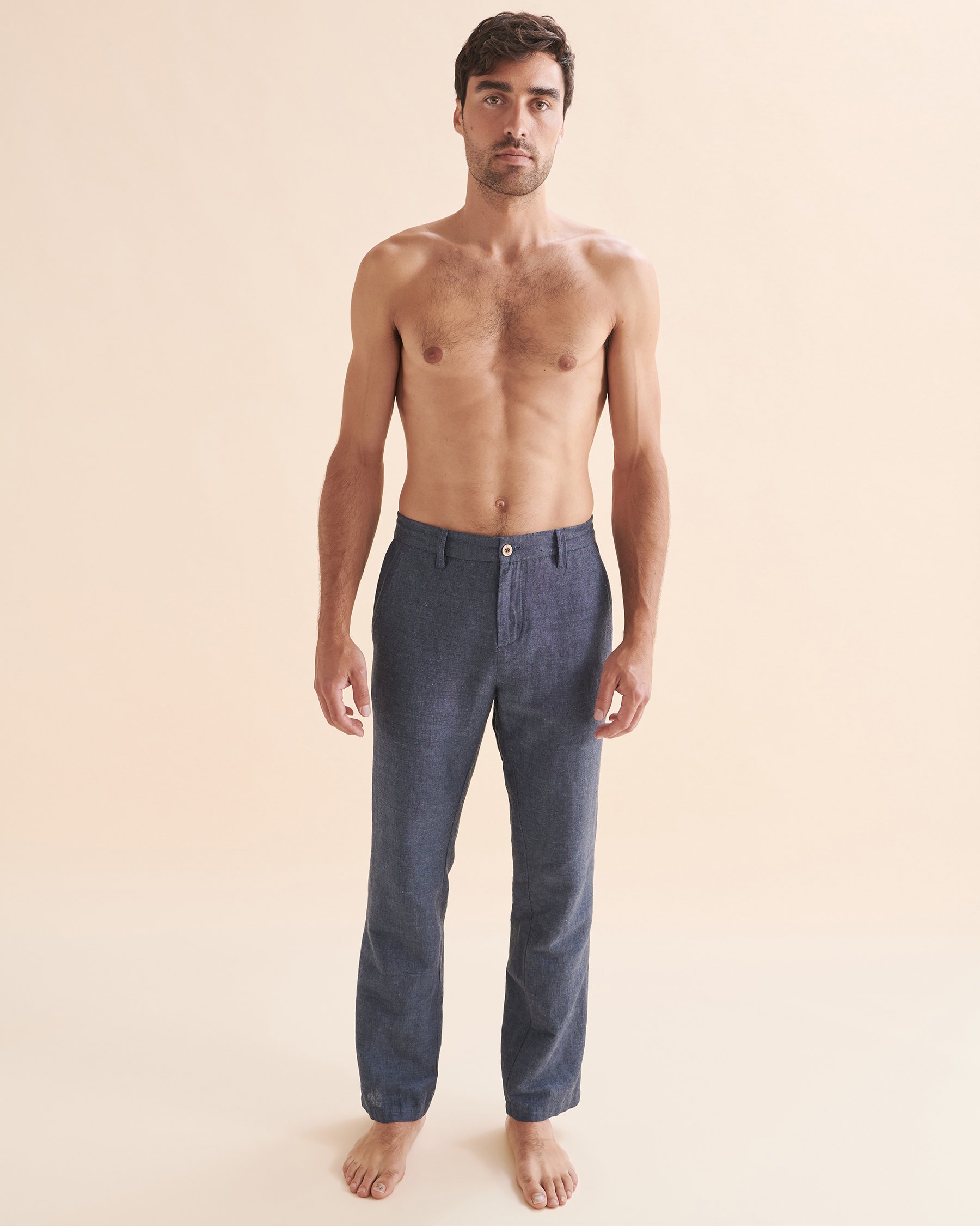 PUBLIC BEACH Linen Pants Navy PB6101BIK - View5