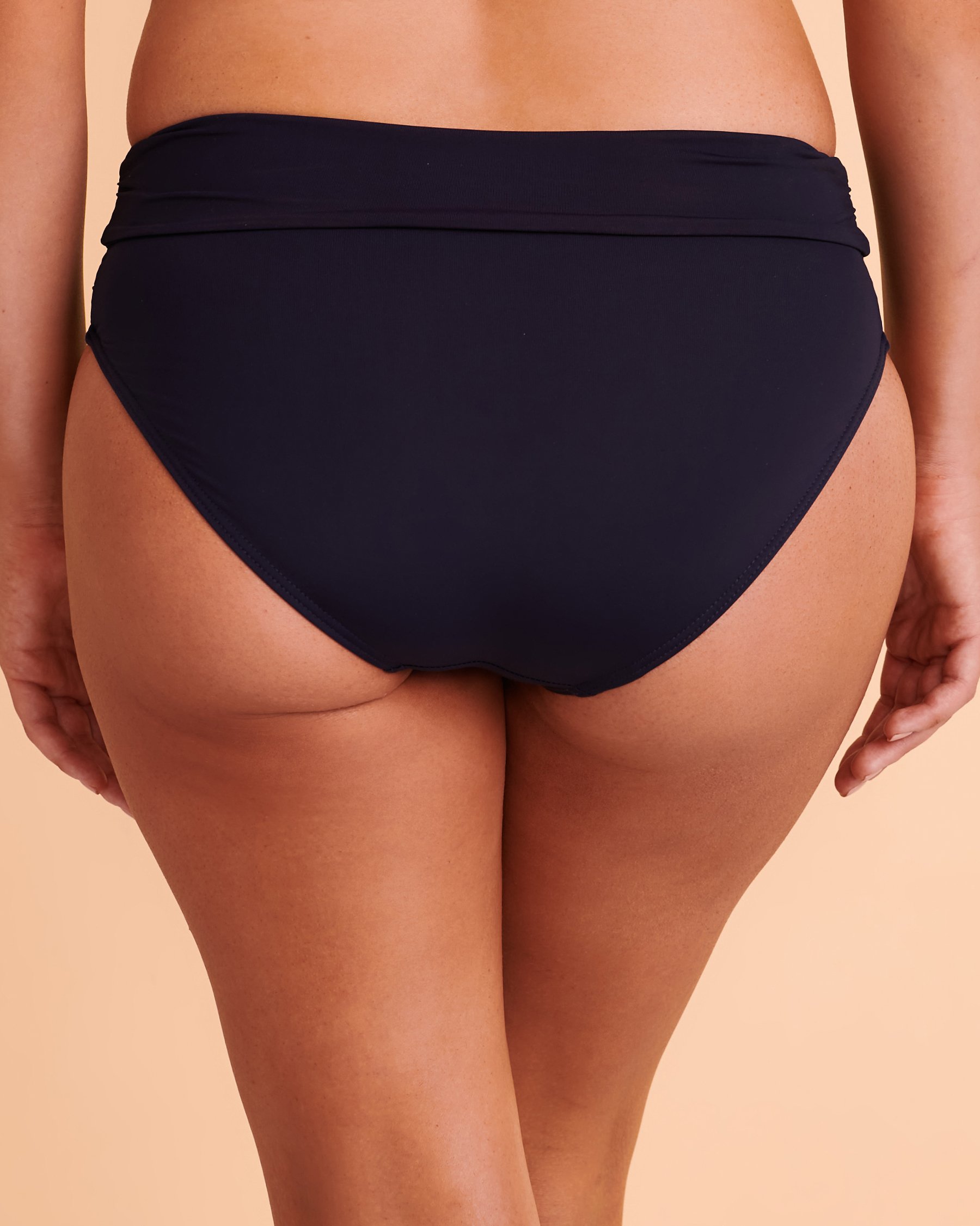 ANNE COLE High Waist Bikini Bottom Navy MYMB36001 - View4