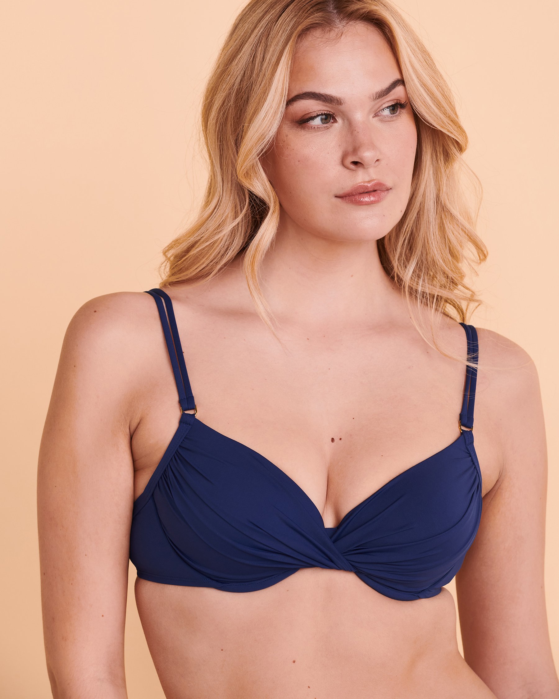 BLEU ROD BEATTIE KORE Plunge Bikini Top Navy RBKK00302 - View3