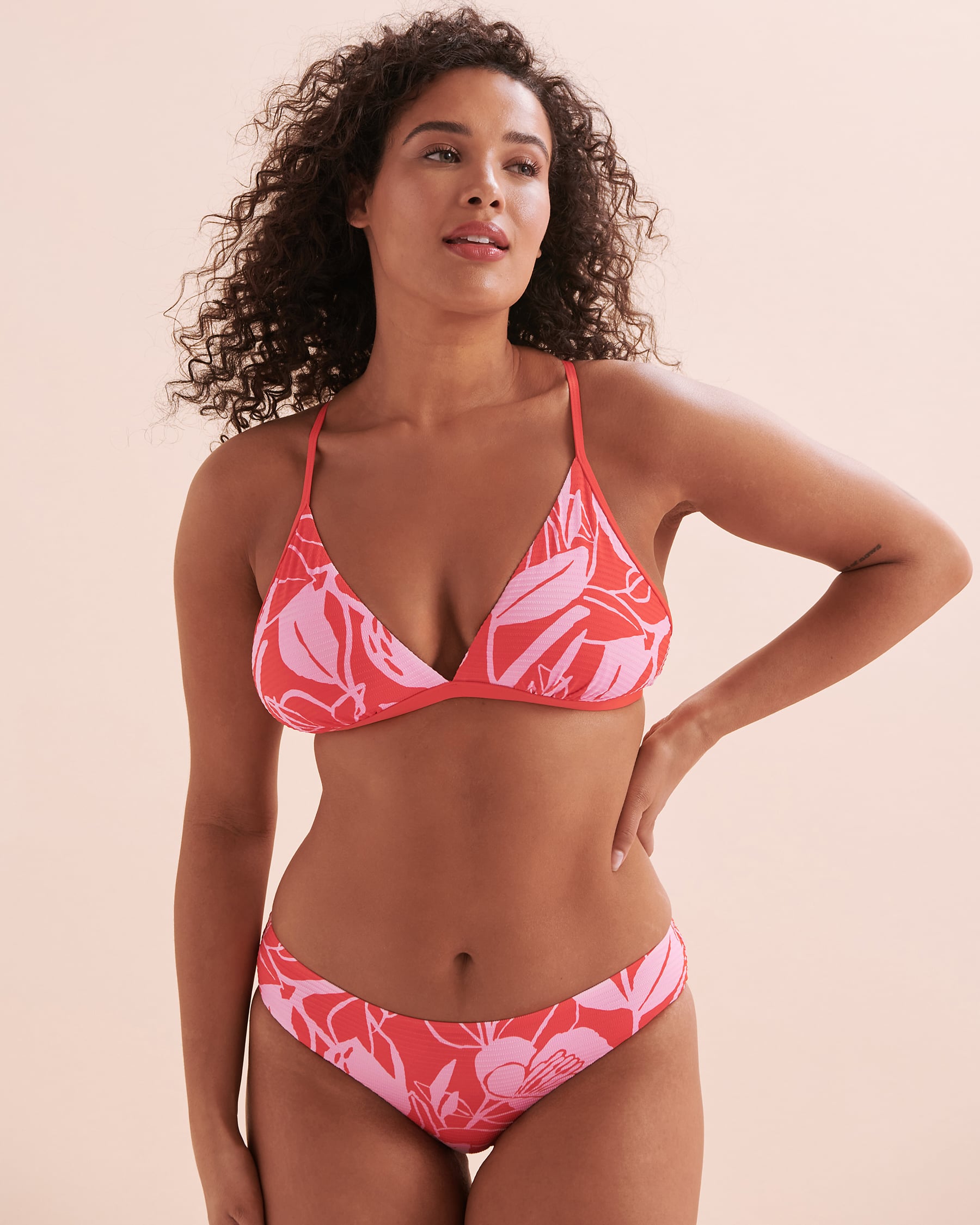 SKYE Haut de bikini triangle bonnet D Baja Jayme Rouge feu SK771119D - View4