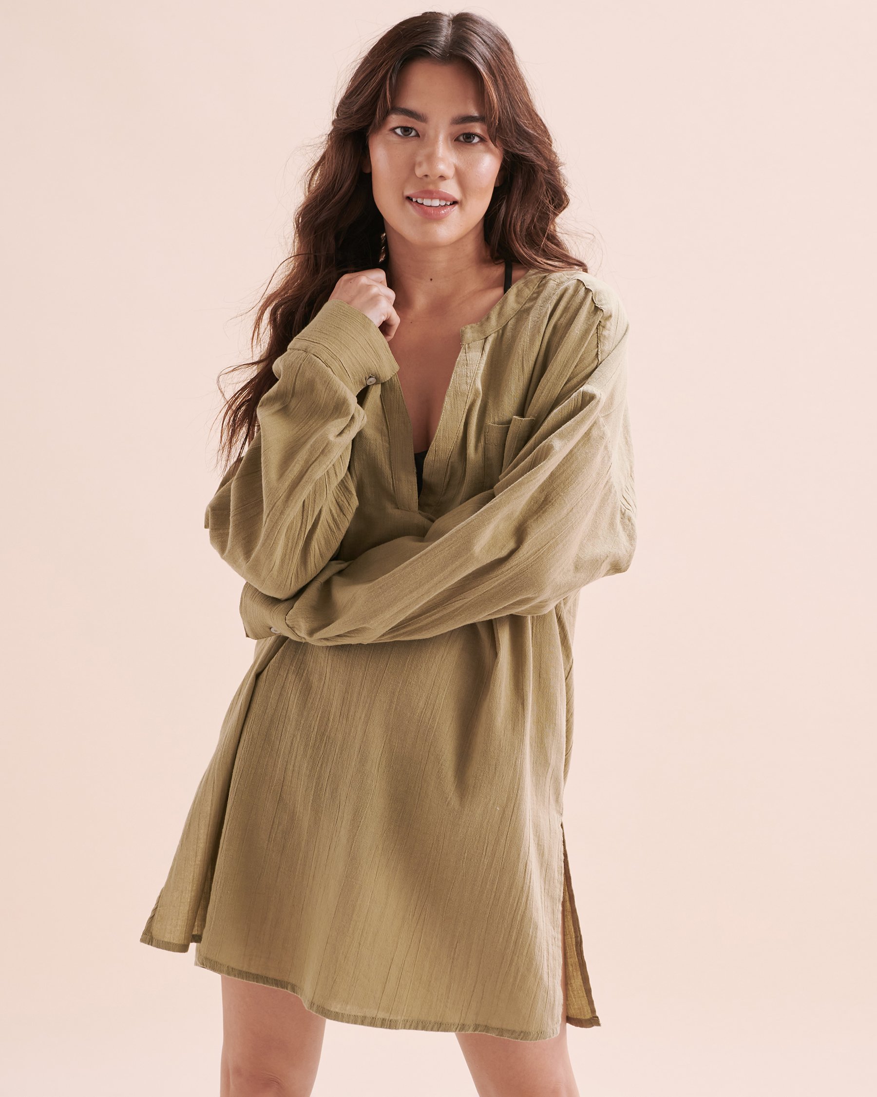 O'NEILL Belizin Long Sleeve Shirt Earthy Green SP3404035 - View4