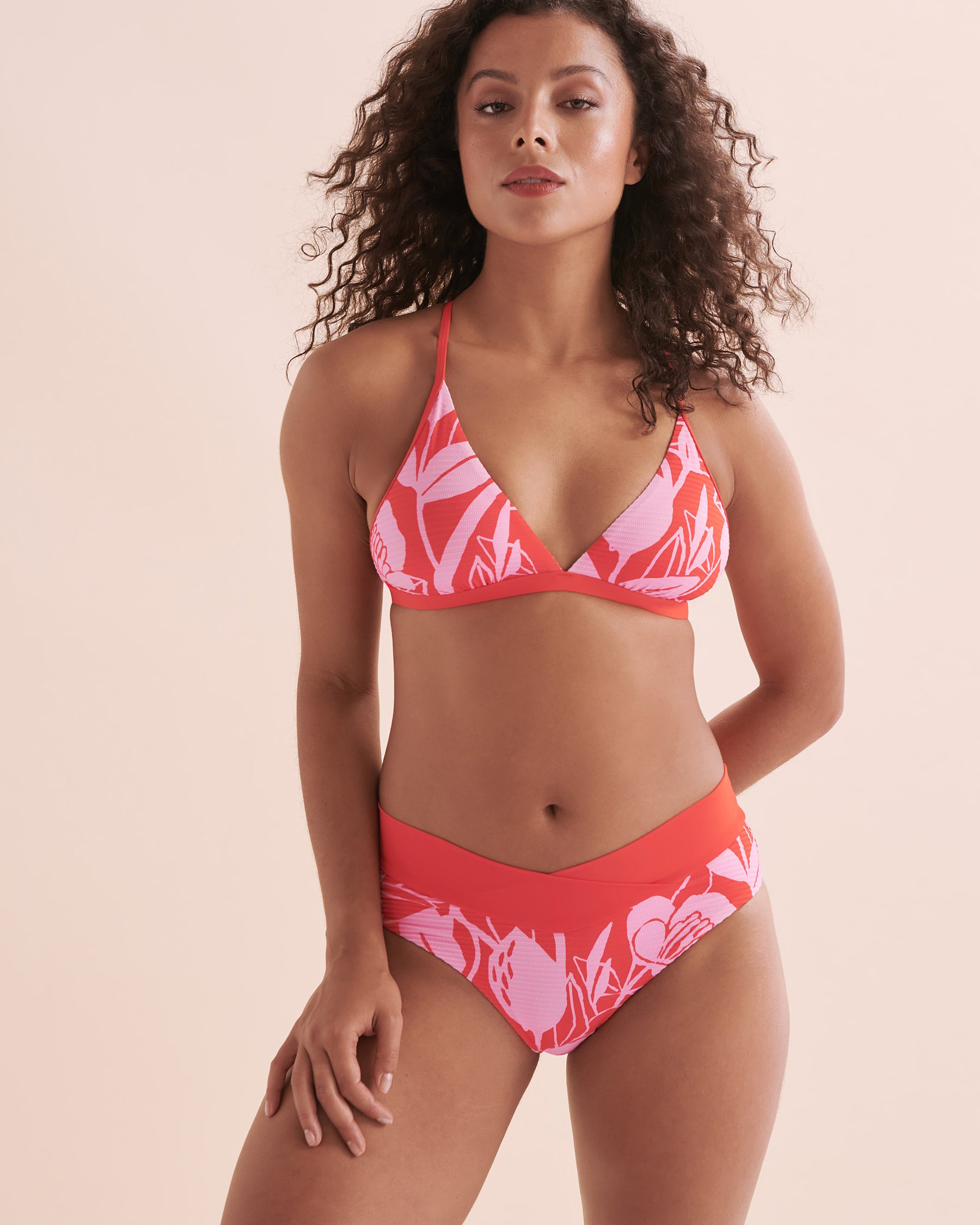 SKYE Haut de bikini triangle Baja Jayme Rouge feu SK771119 - Voir5