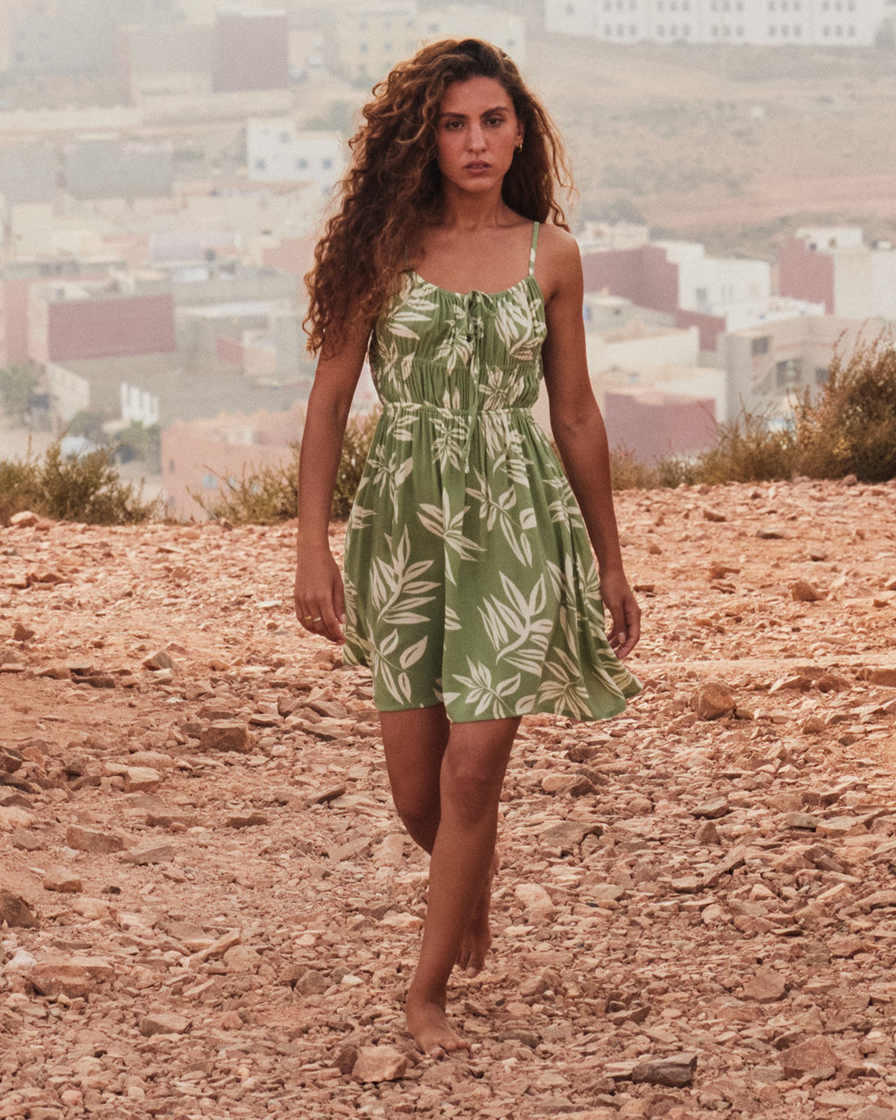 ROXY Robe courte La Vida Vert ERJWD03813 - View1