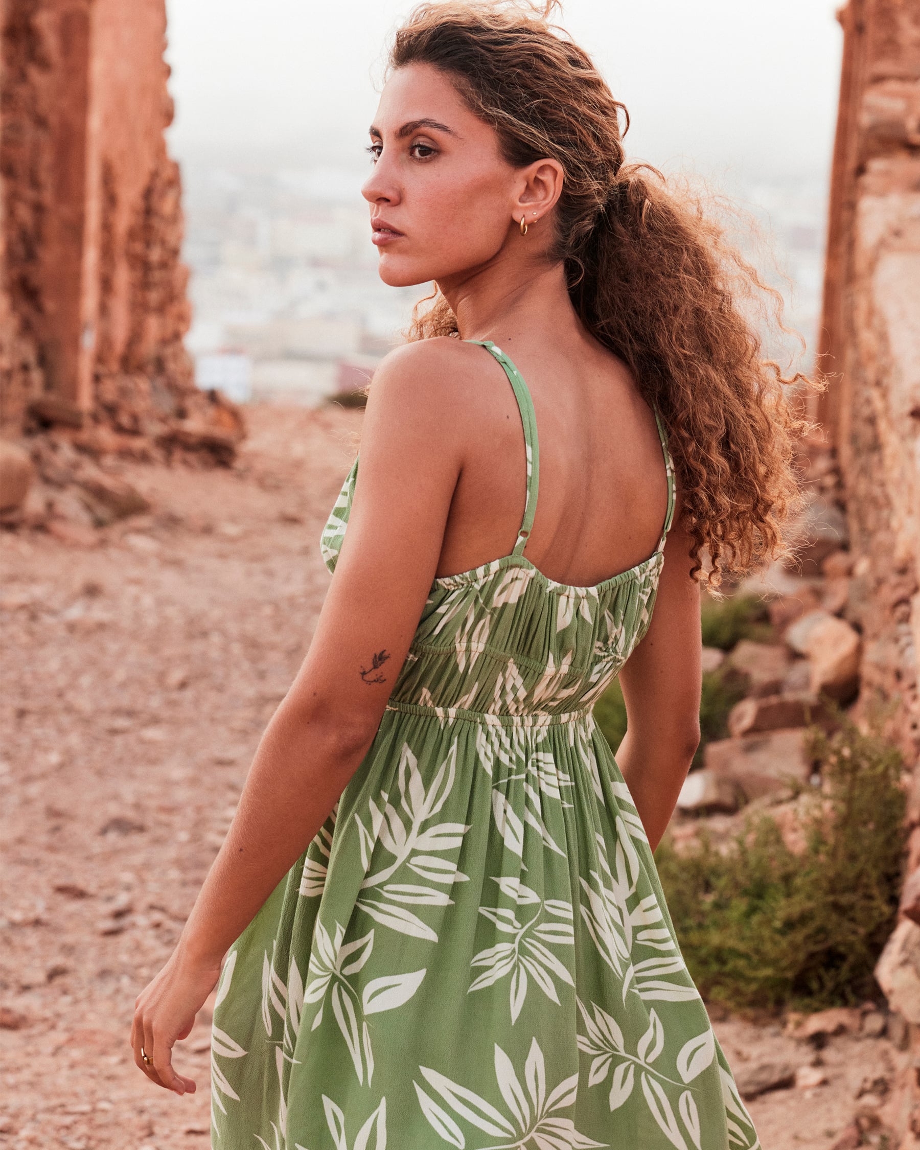 ROXY Robe courte La Vida Vert ERJWD03813 - View2
