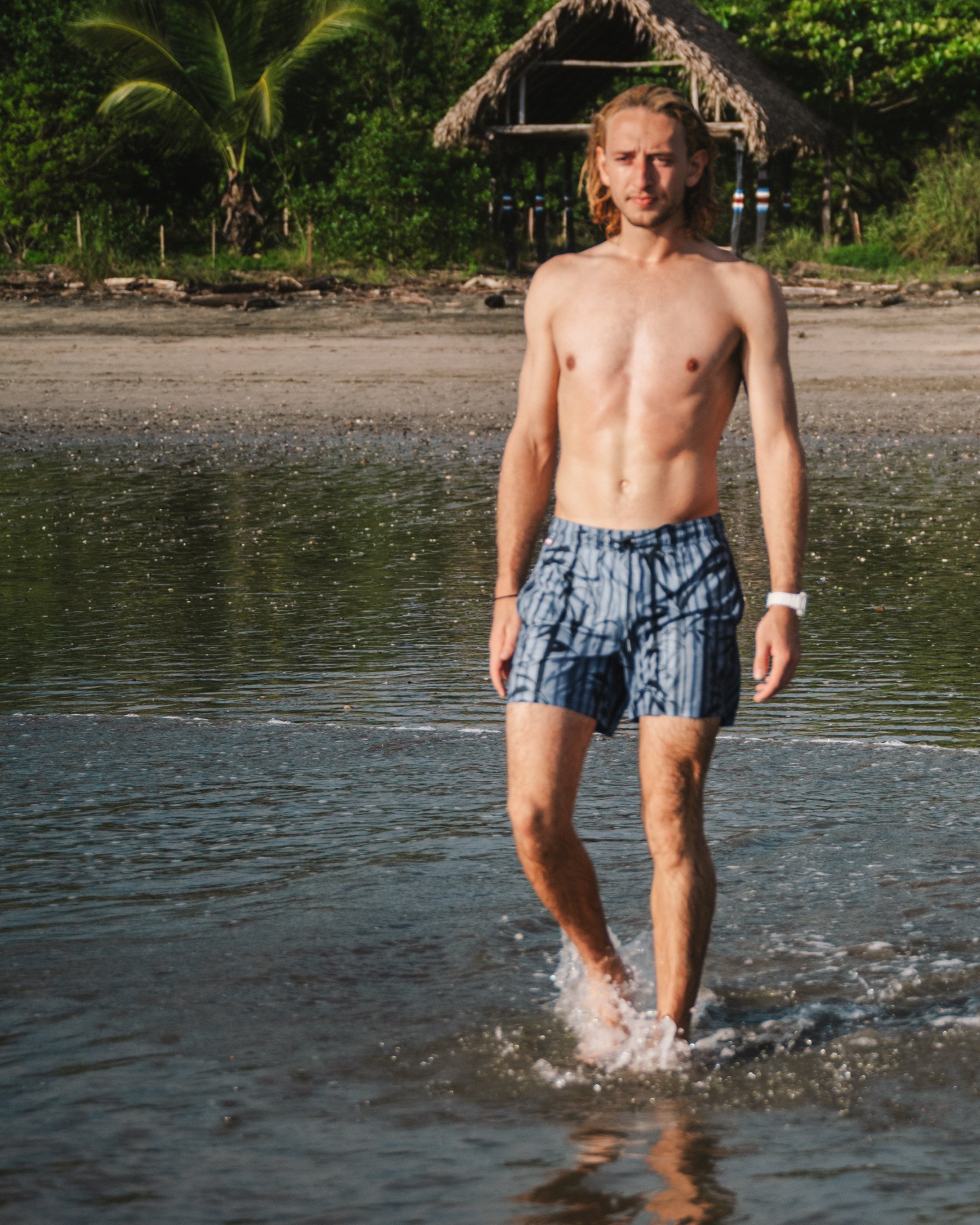 HAMABE Volley Swimsuit Grey Bamboo Jungle 03100036 - View3