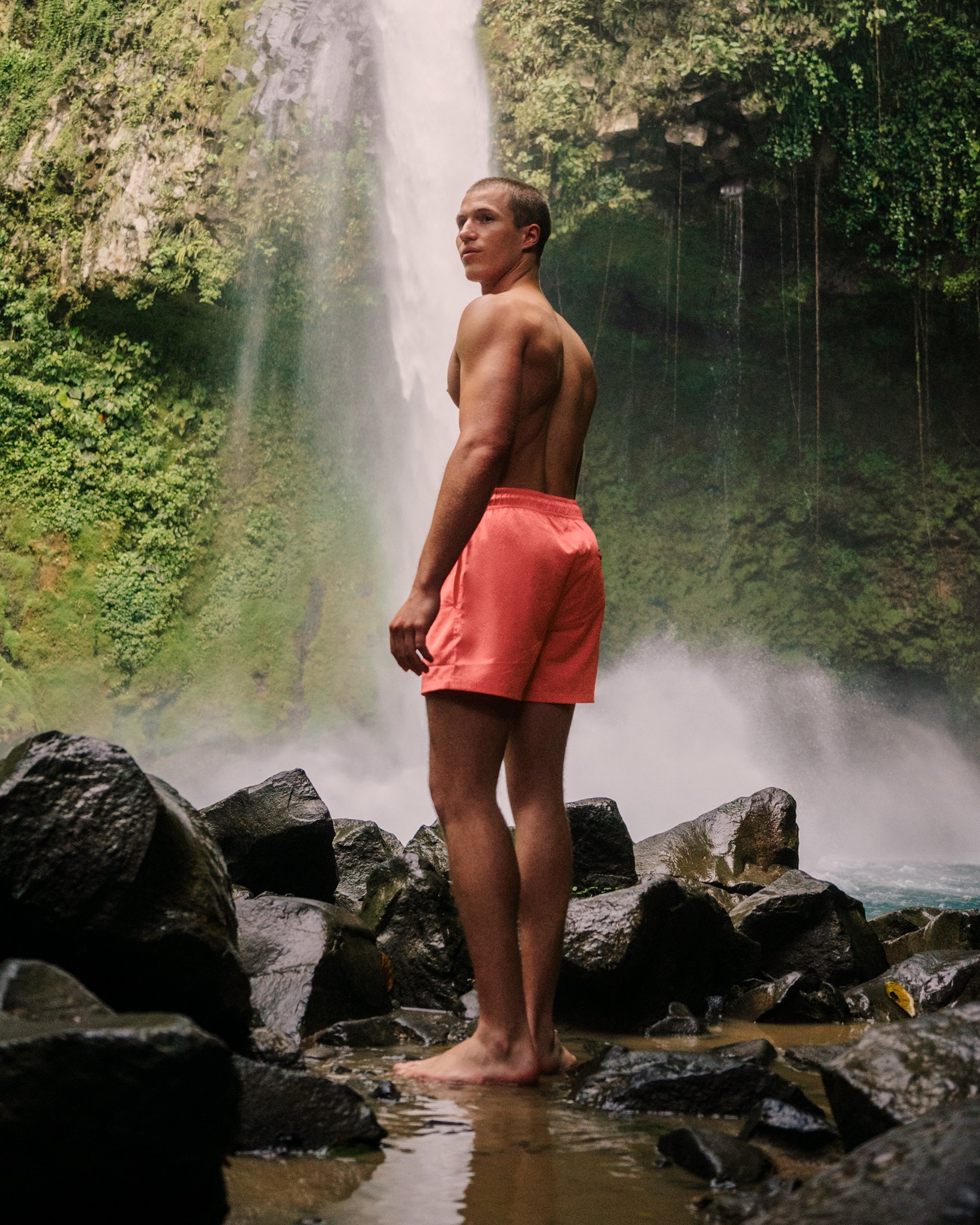 HAMABE Maillot volley Orange Corail 03100037 - View2