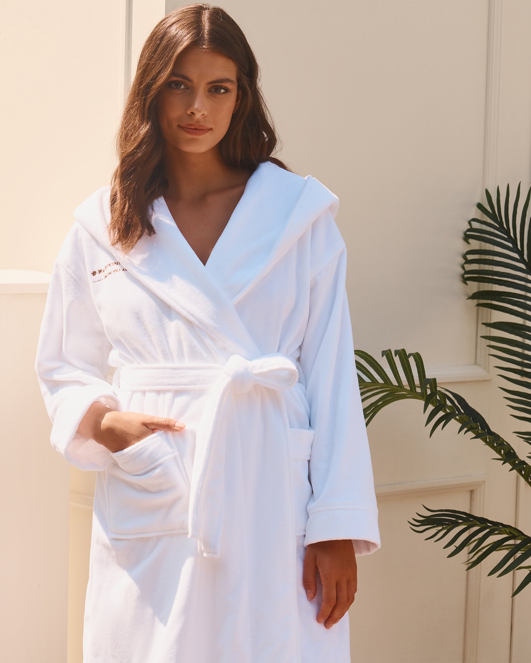 MY BIKINI STORY Cotton Terry Bathrobe White 09200010 - View1
