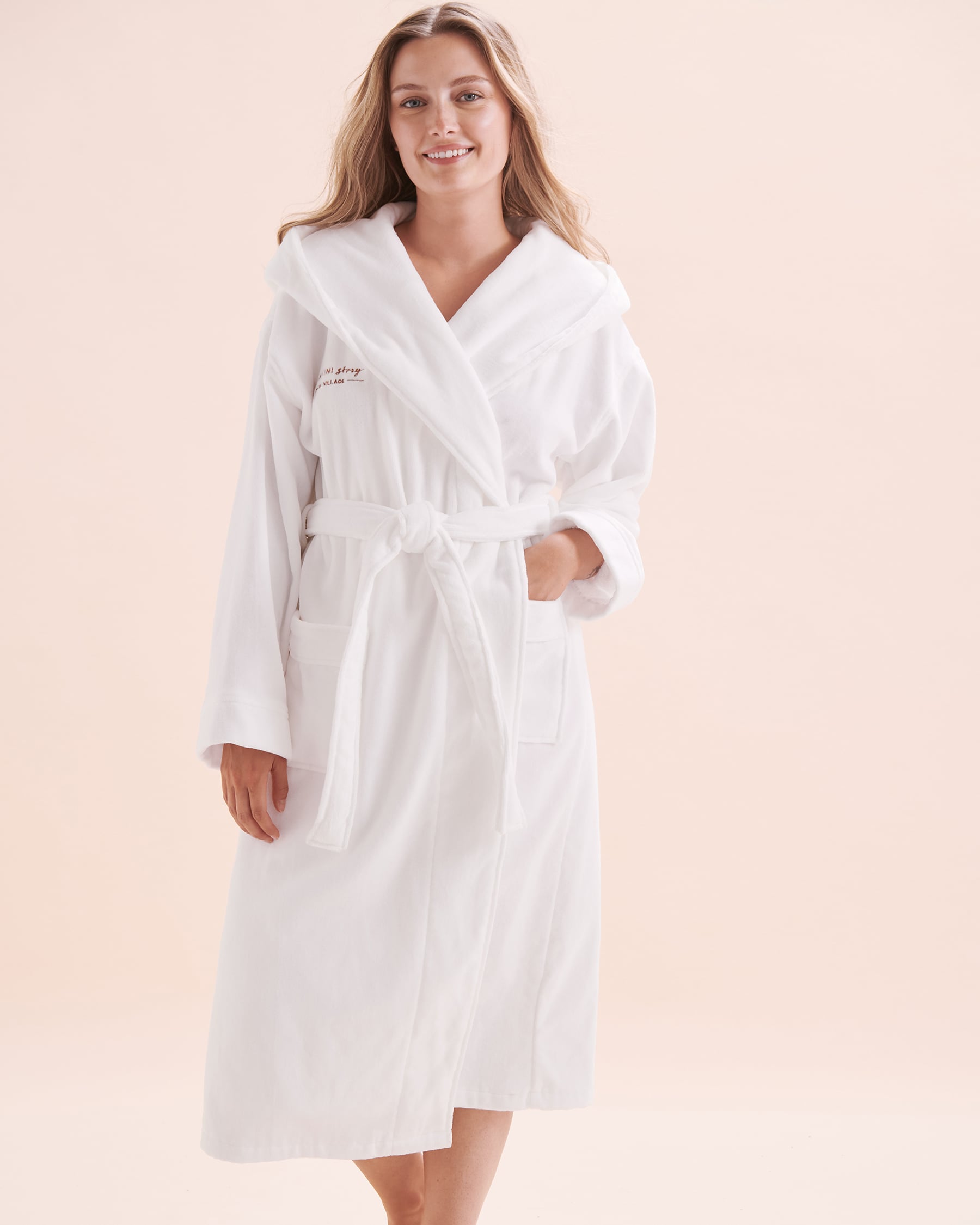MY BIKINI STORY Cotton Terry Bathrobe White 09200010 - View5