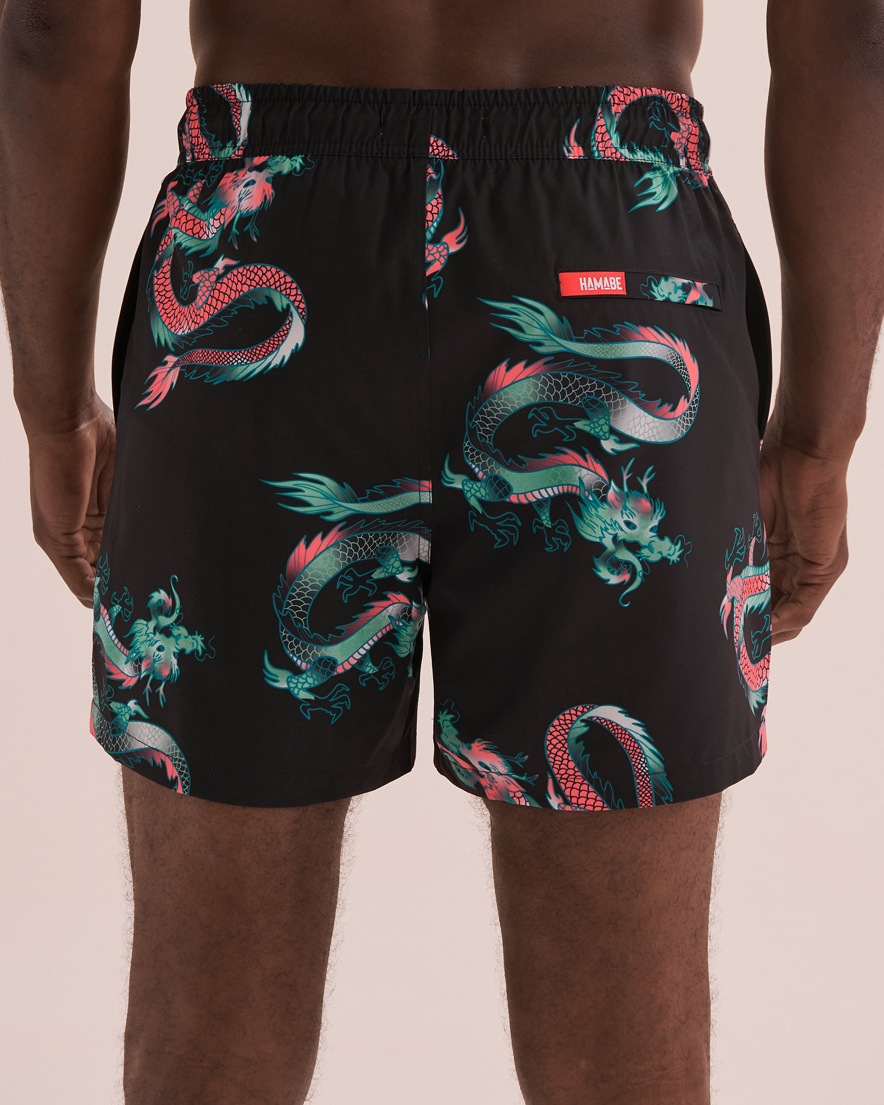 HAMABE Volley Swimsuit Black/Dragon 03100036 - View5