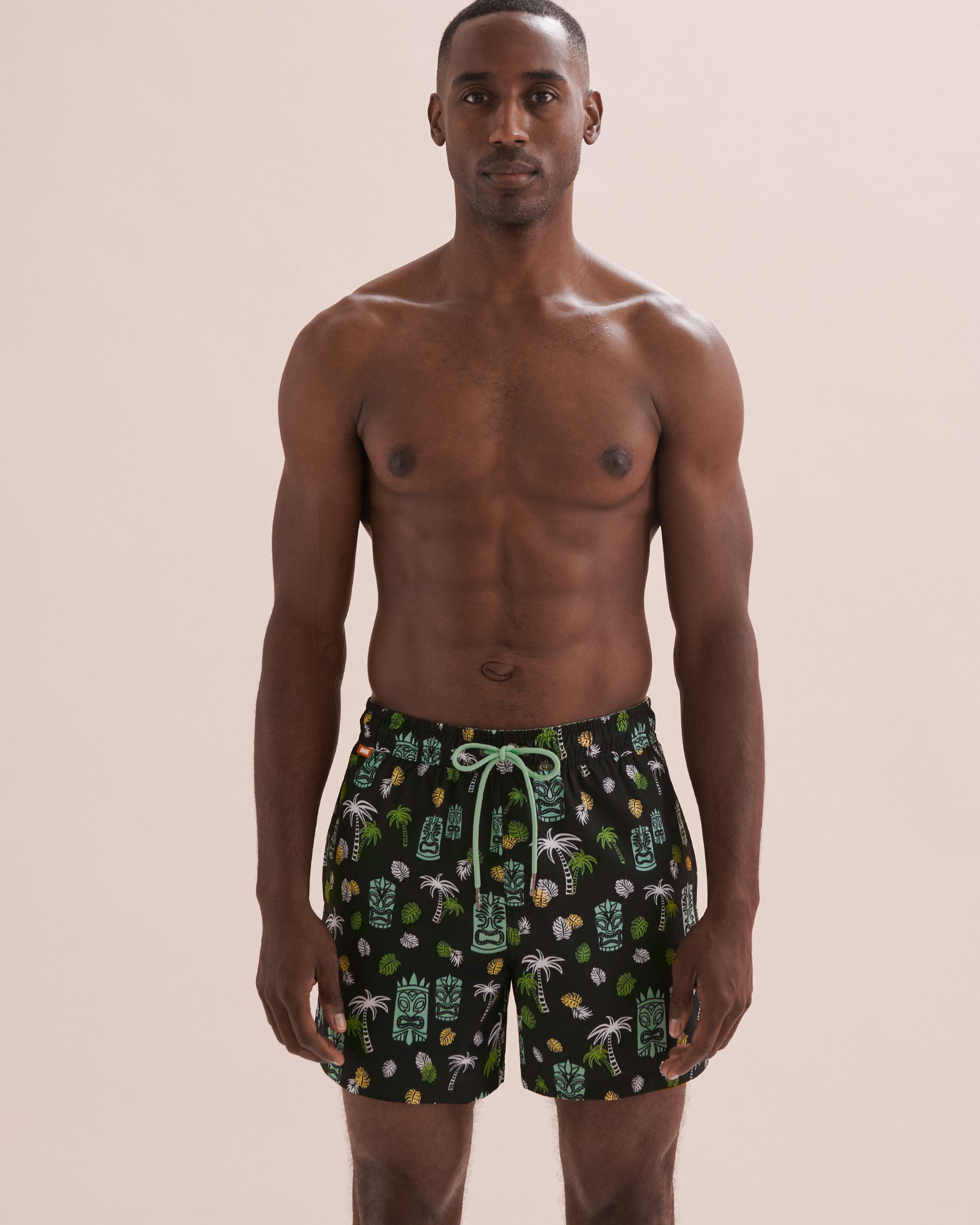 HAMABE Maillot volley Île Tiki bleu 03100036 - Voir8