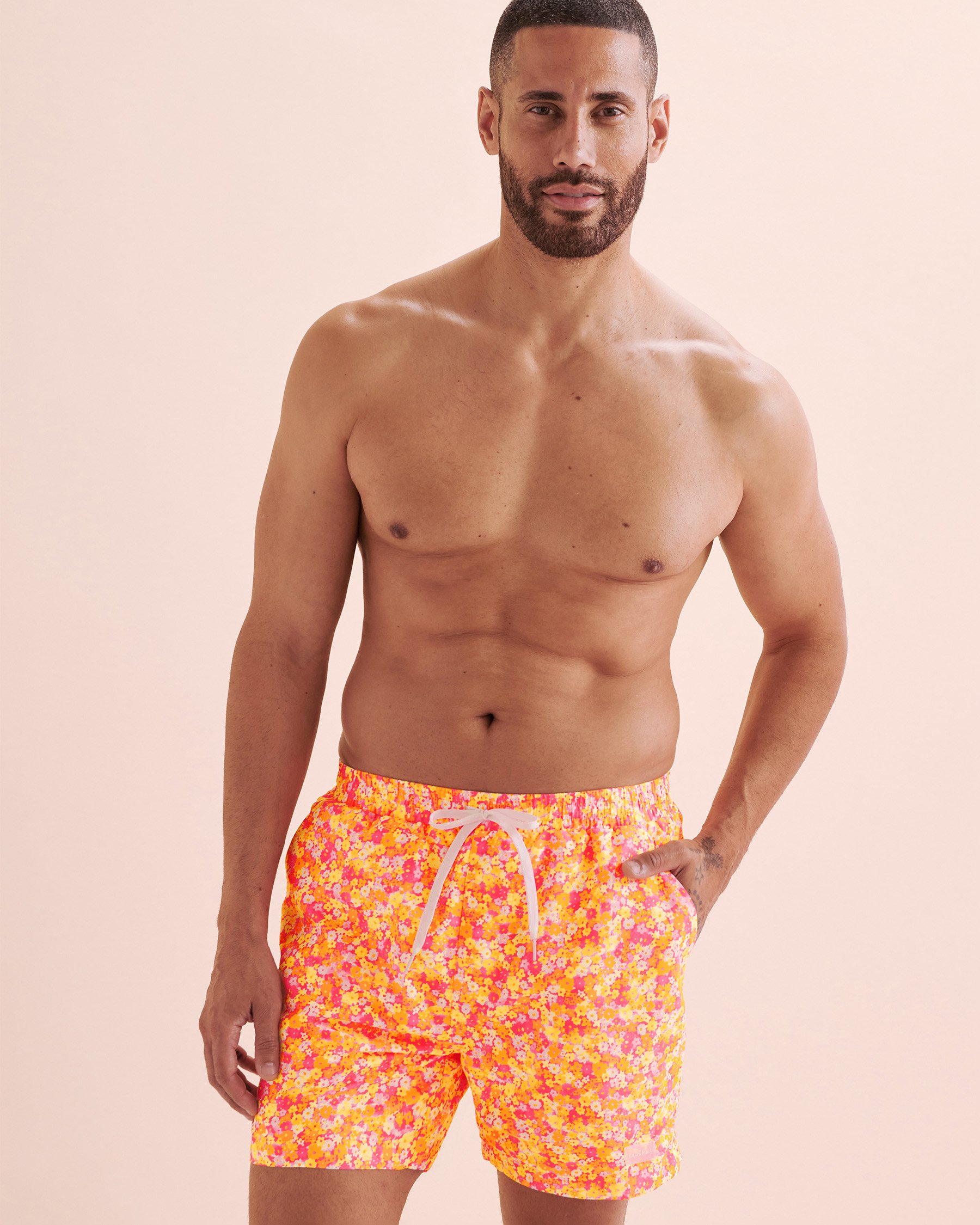 KULANI KINIS Mimosa Meadows Volley Swimsuit Orange Mimosa Meadows TRUNK110MMEA - View6