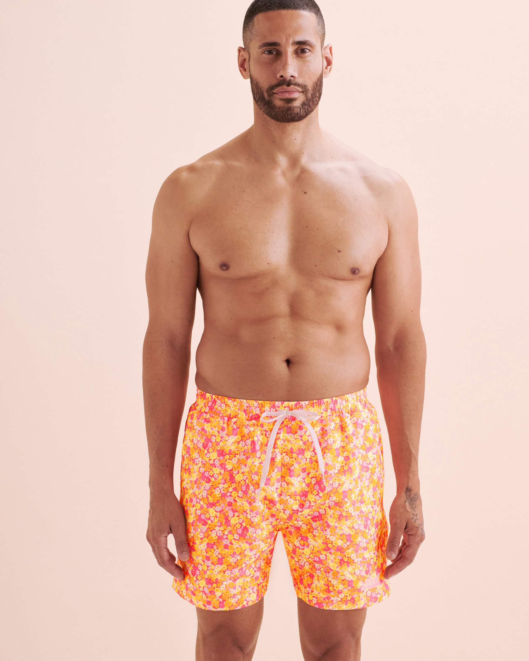 KULANI KINIS Mimosa Meadows Volley Swimsuit Orange Mimosa Meadows TRUNK110MMEA - View7