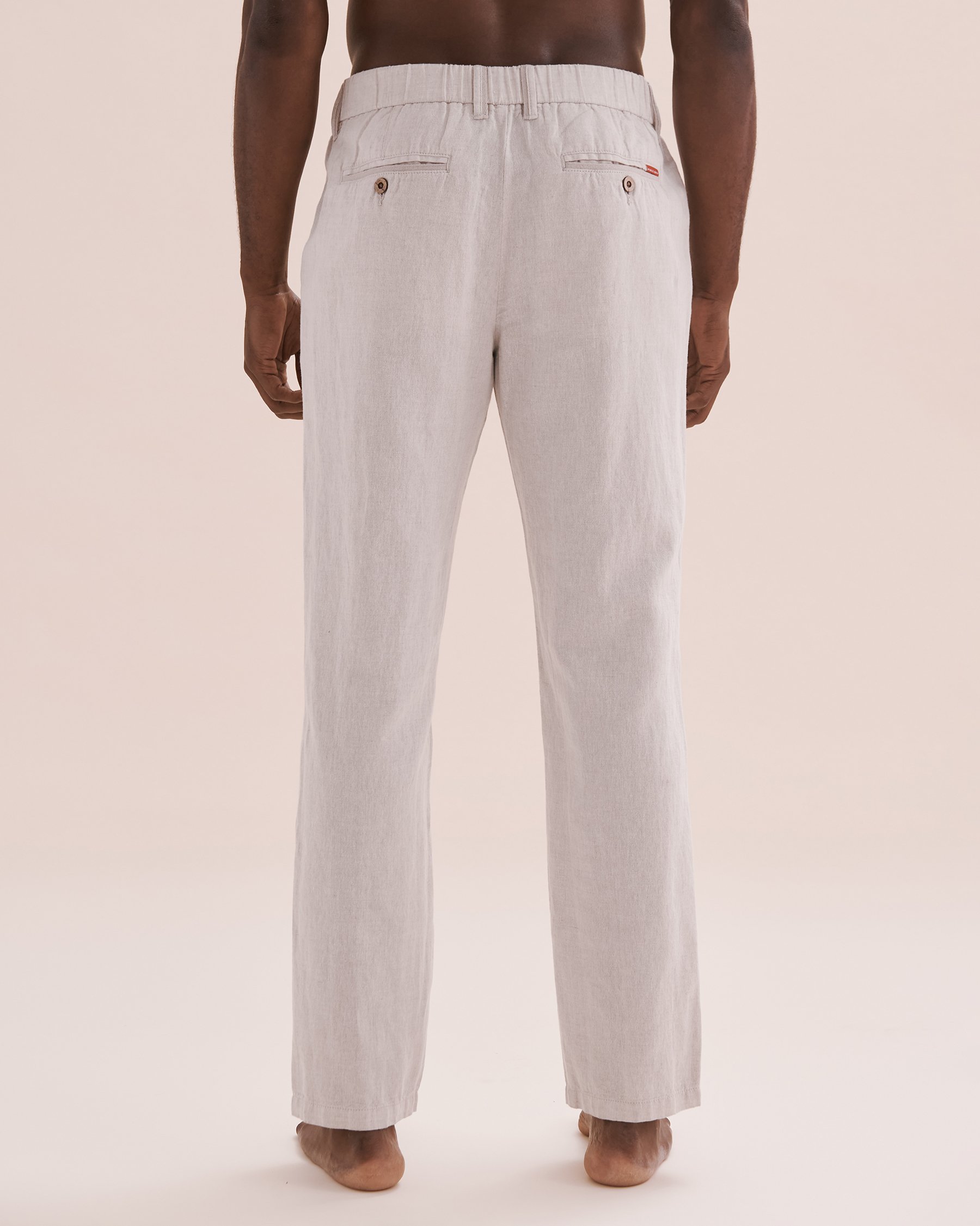 PUBLIC BEACH Linen Pants Off-white PB7101BIK - View2