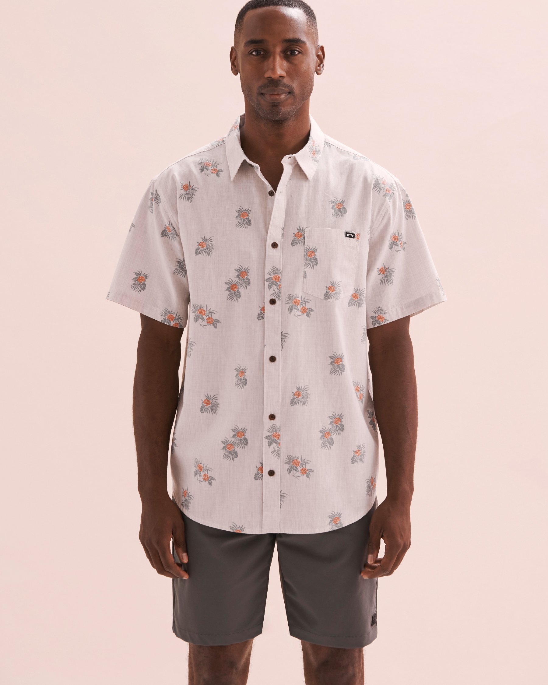 BILLABONG Sundays Mini Short Sleeve Shirt Grey Chino ABYWT00232 - View4