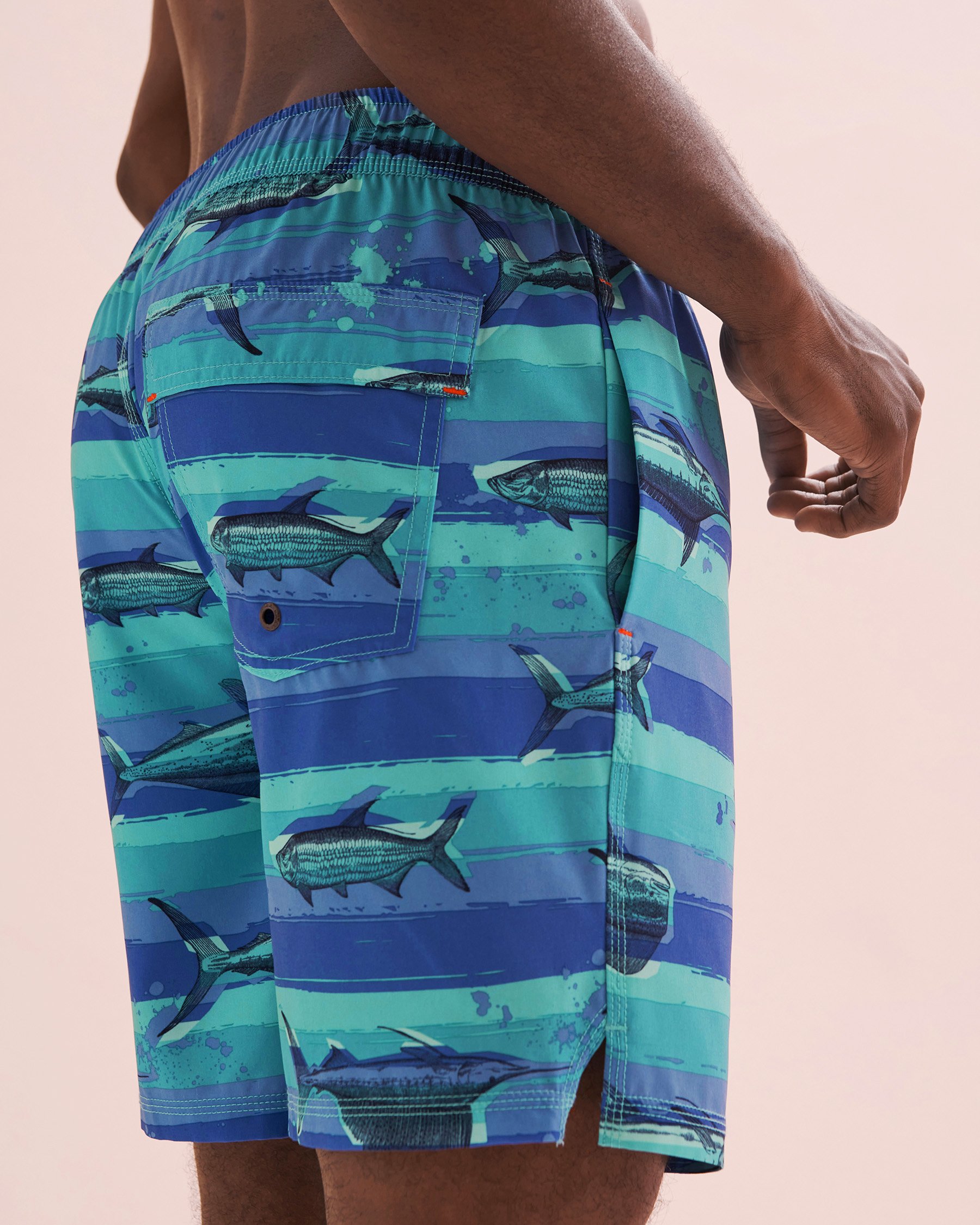 SAXX Oh Buoy Volley Swimsuit Blue Fish SXSW04L - View3