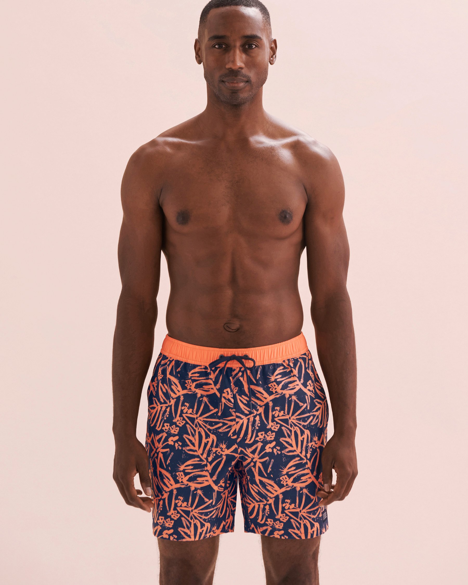 O'NEILL Hermosa Volley Swimsuit Navy & Orange Leaves SP4106018 - View5