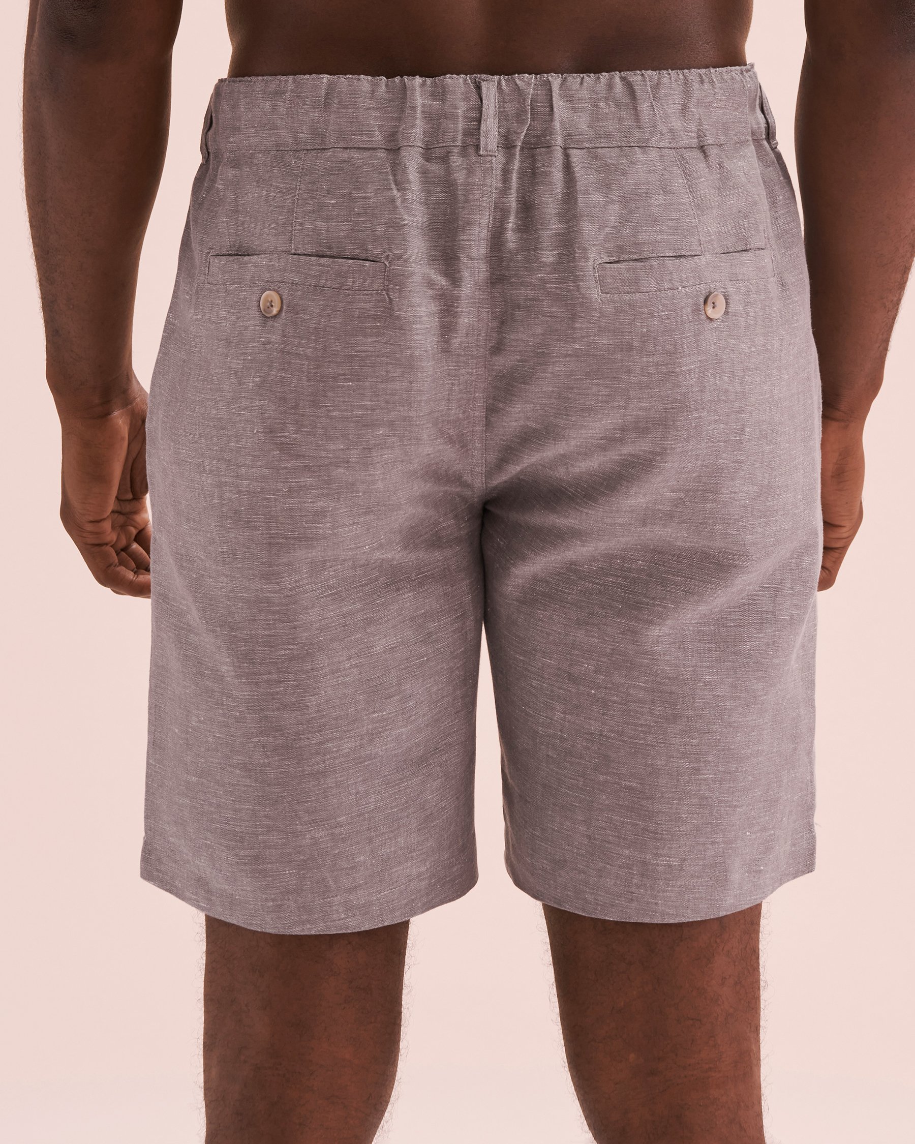 OFF THE BEACH Linen Blend Shorts Grey 04200004 - View6