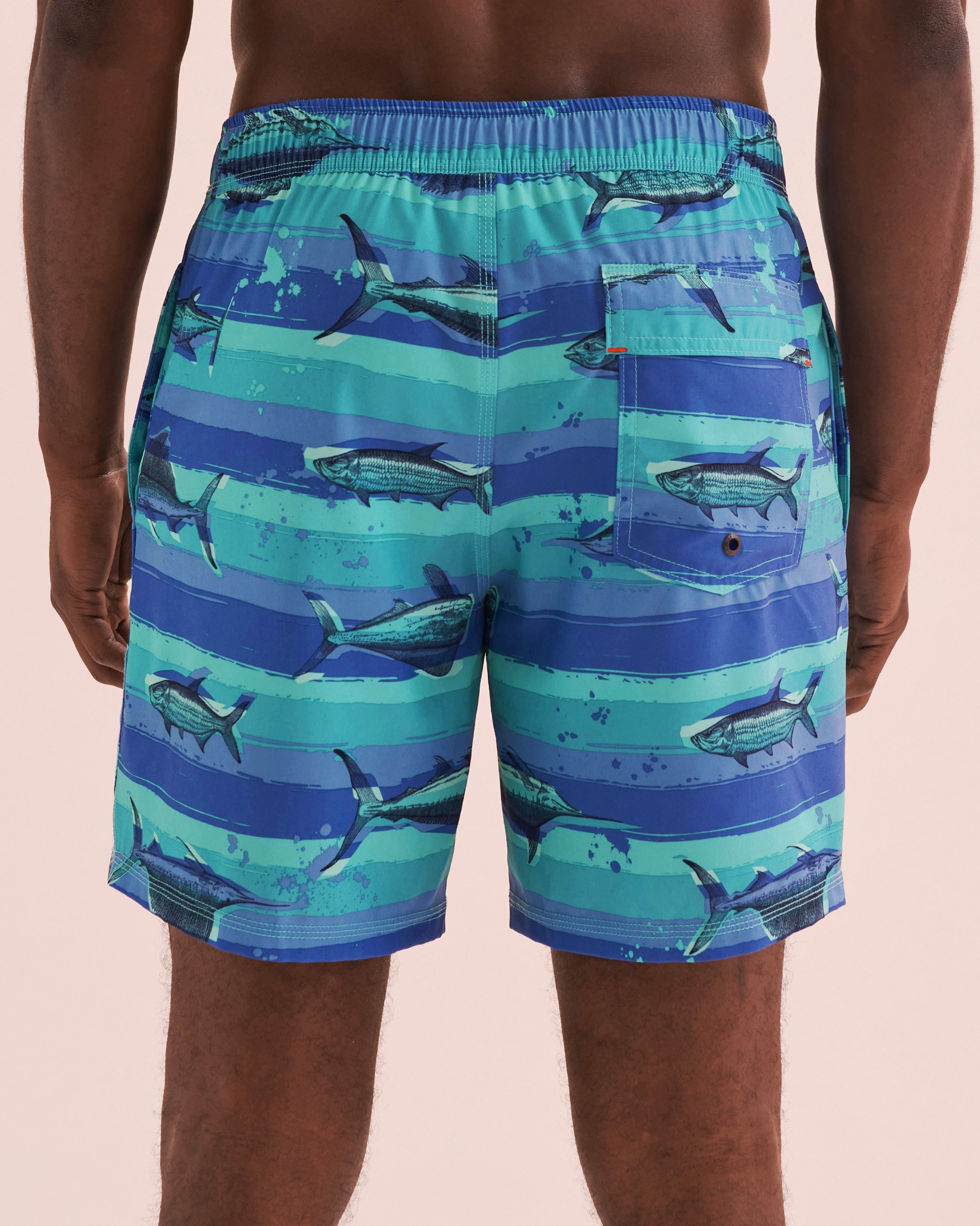 SAXX Oh Buoy Volley Swimsuit Blue Fish SXSW04L - View4