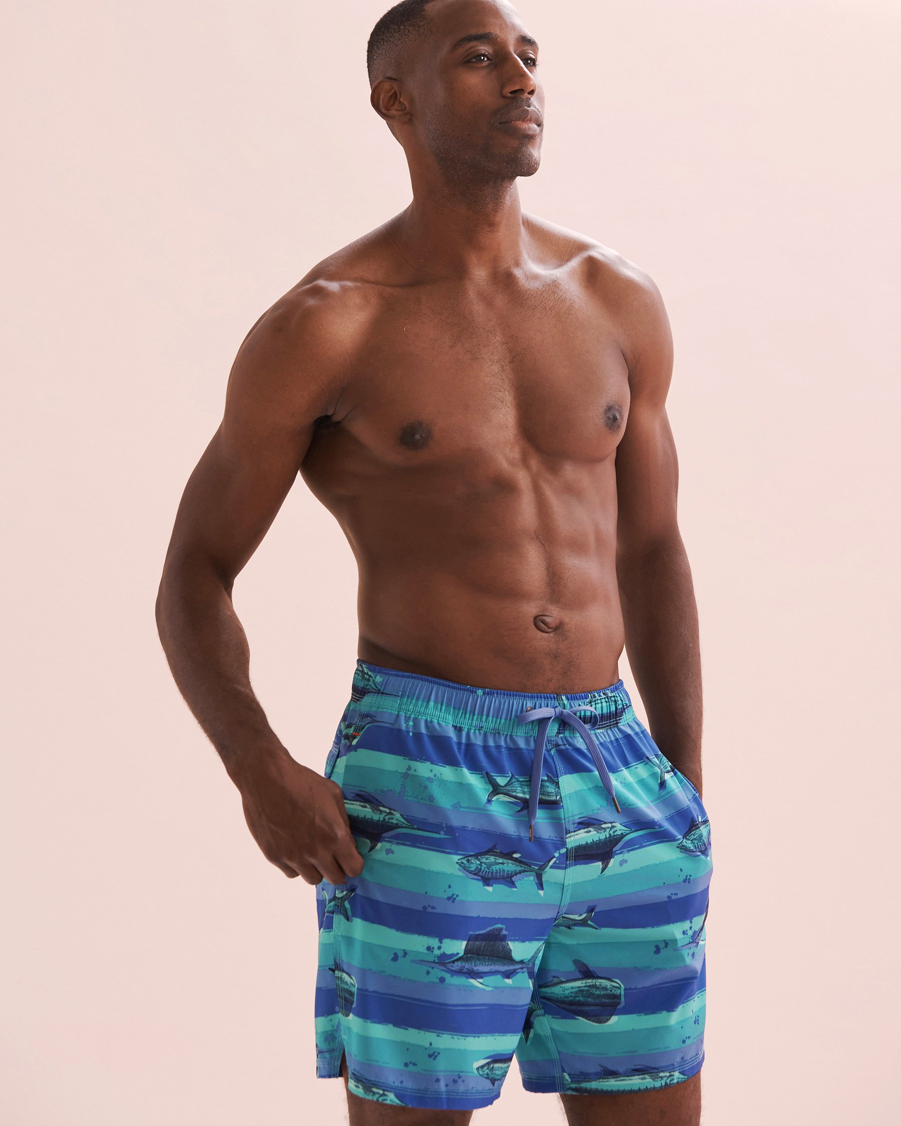 SAXX Oh Buoy Volley Swimsuit Blue Fish SXSW04L - View5