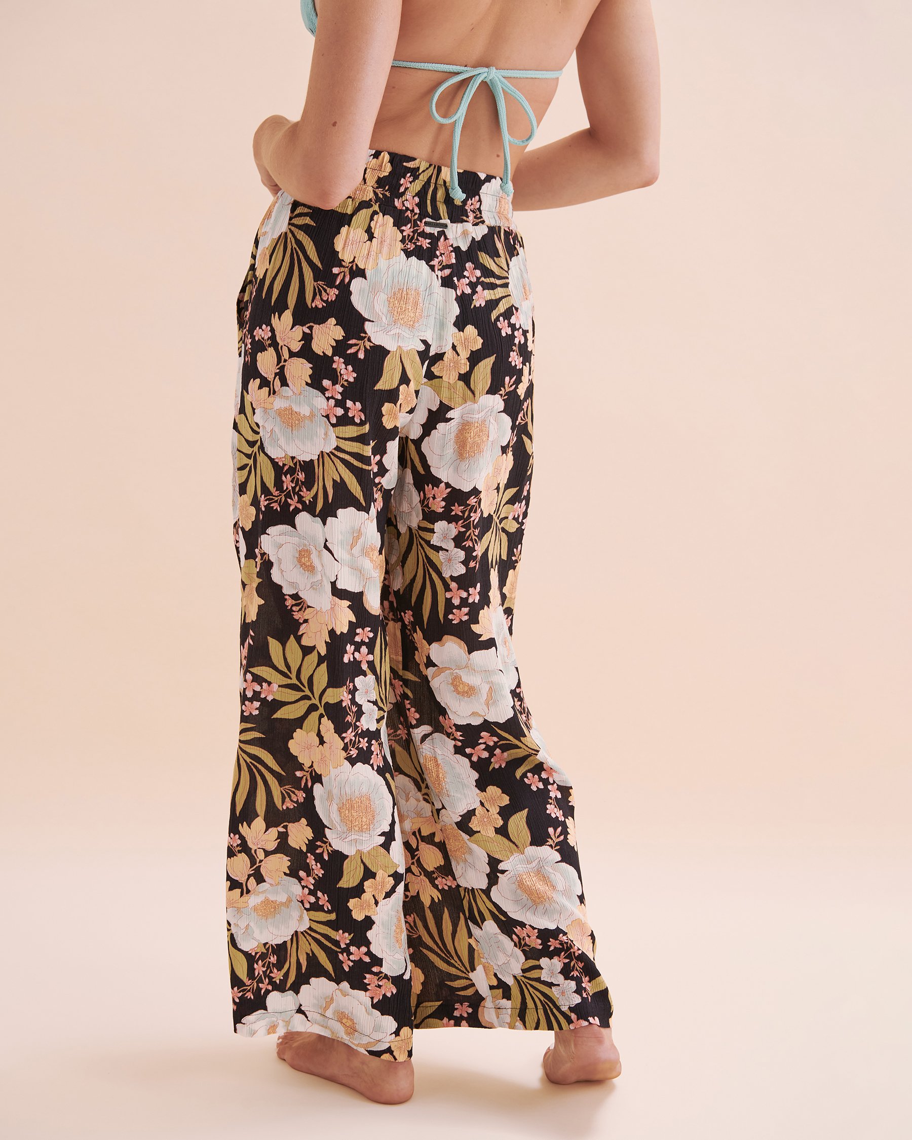 BILLABONG Sunrays Crinkle Pants Black Sands/Floral ABJNP00350 - View2