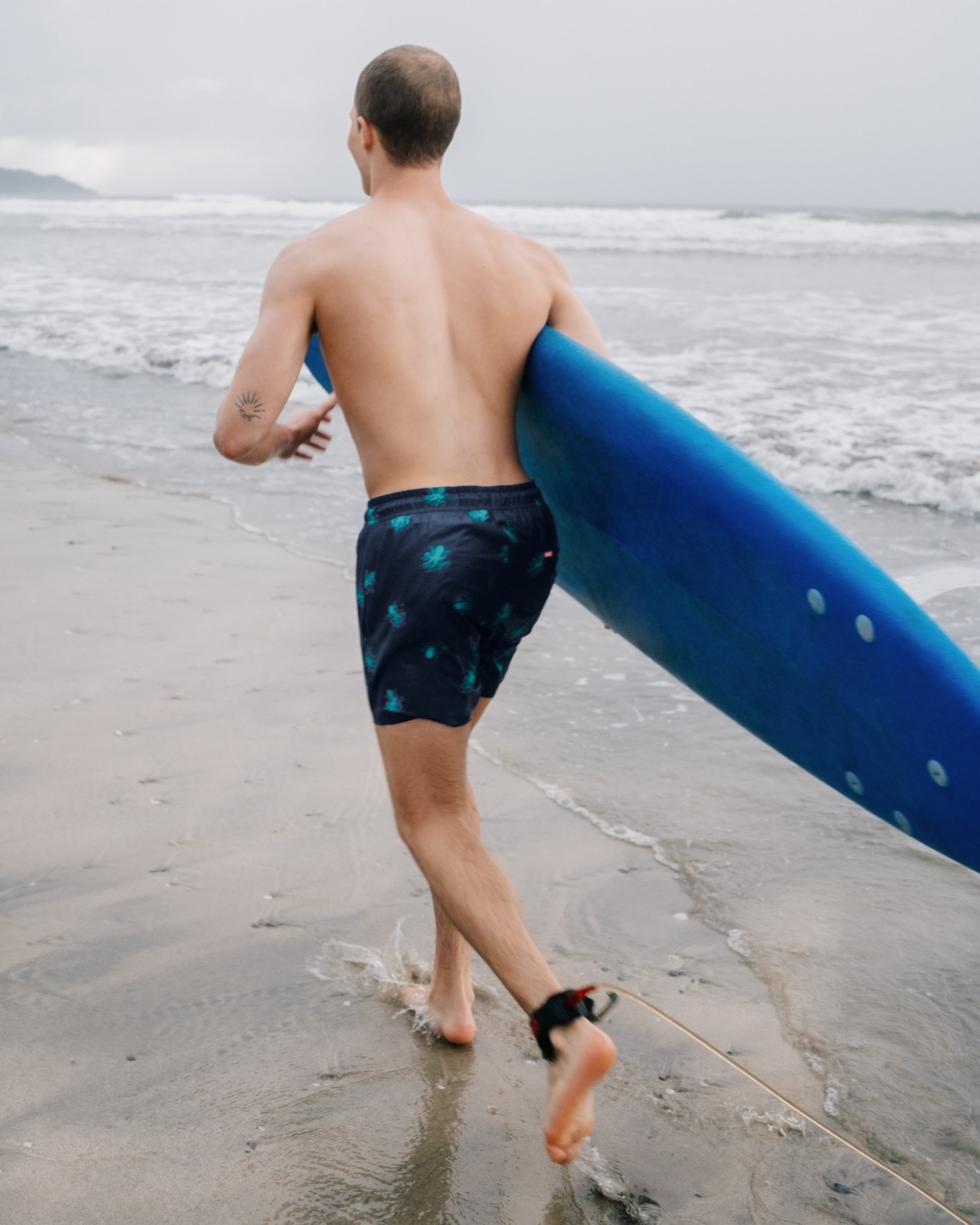 HAMABE Volley Swimsuit Blue Octopus 03100037 - View1