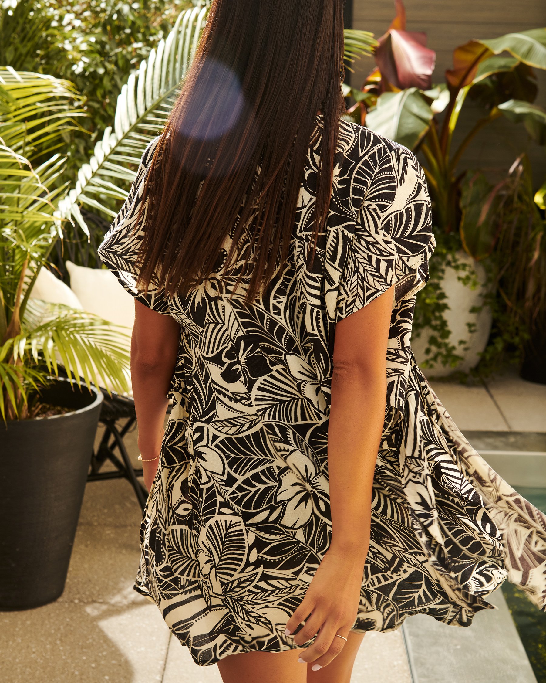 BLEU ROD BEATTIE Kimono court Ciao Bella! Noir RBCB24843 - Voir3