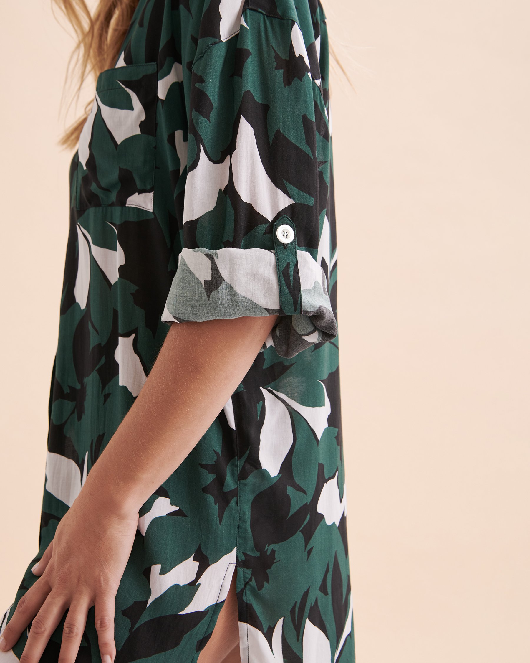 ANNE COLE Tunique boutonnée manches longues Desert Bloom Multicolore 24MC53074 - Voir4