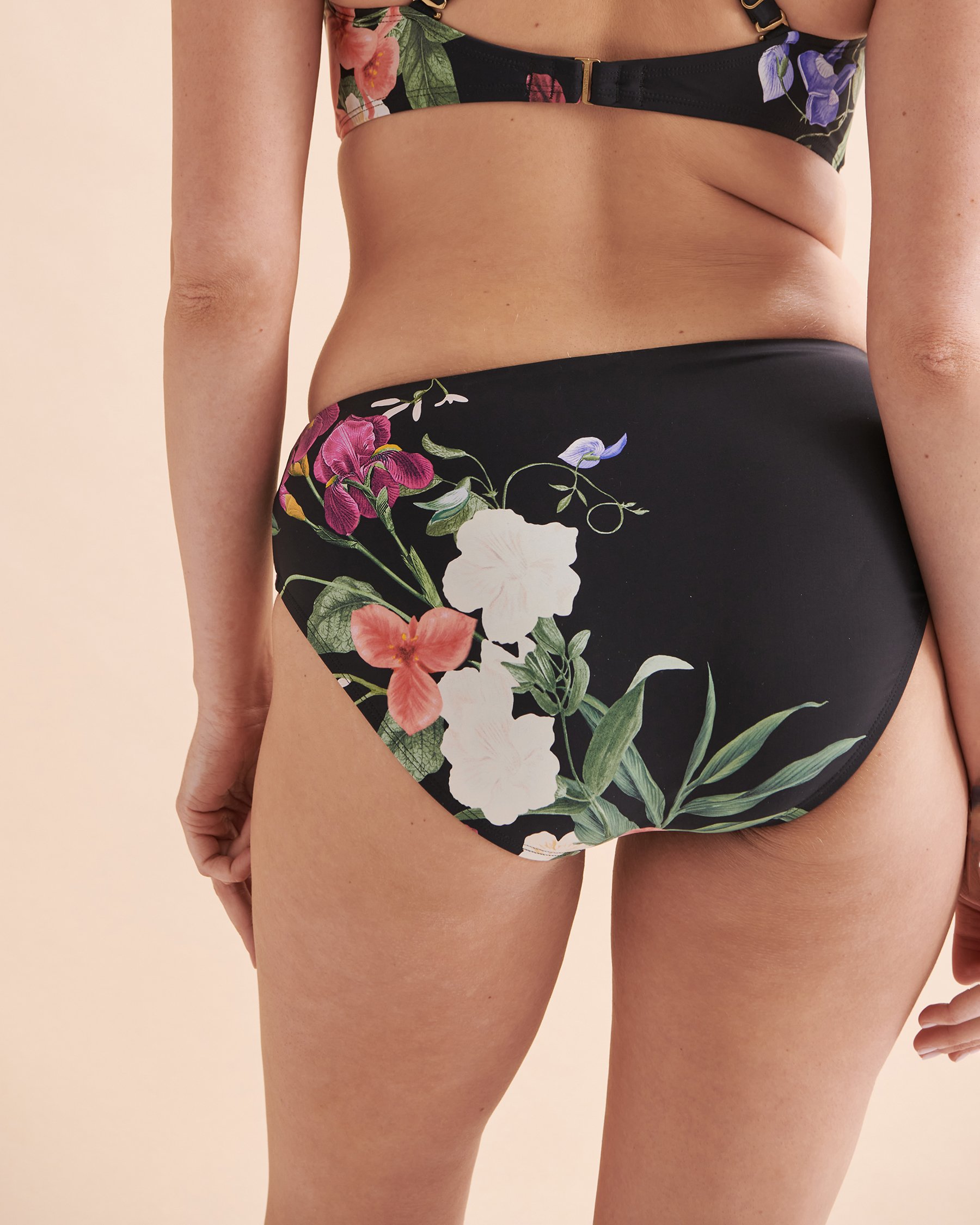 JANTZEN Bas de bikini aux hanches Judy Floral Fantasy Noir tropical JZ24041H - View2