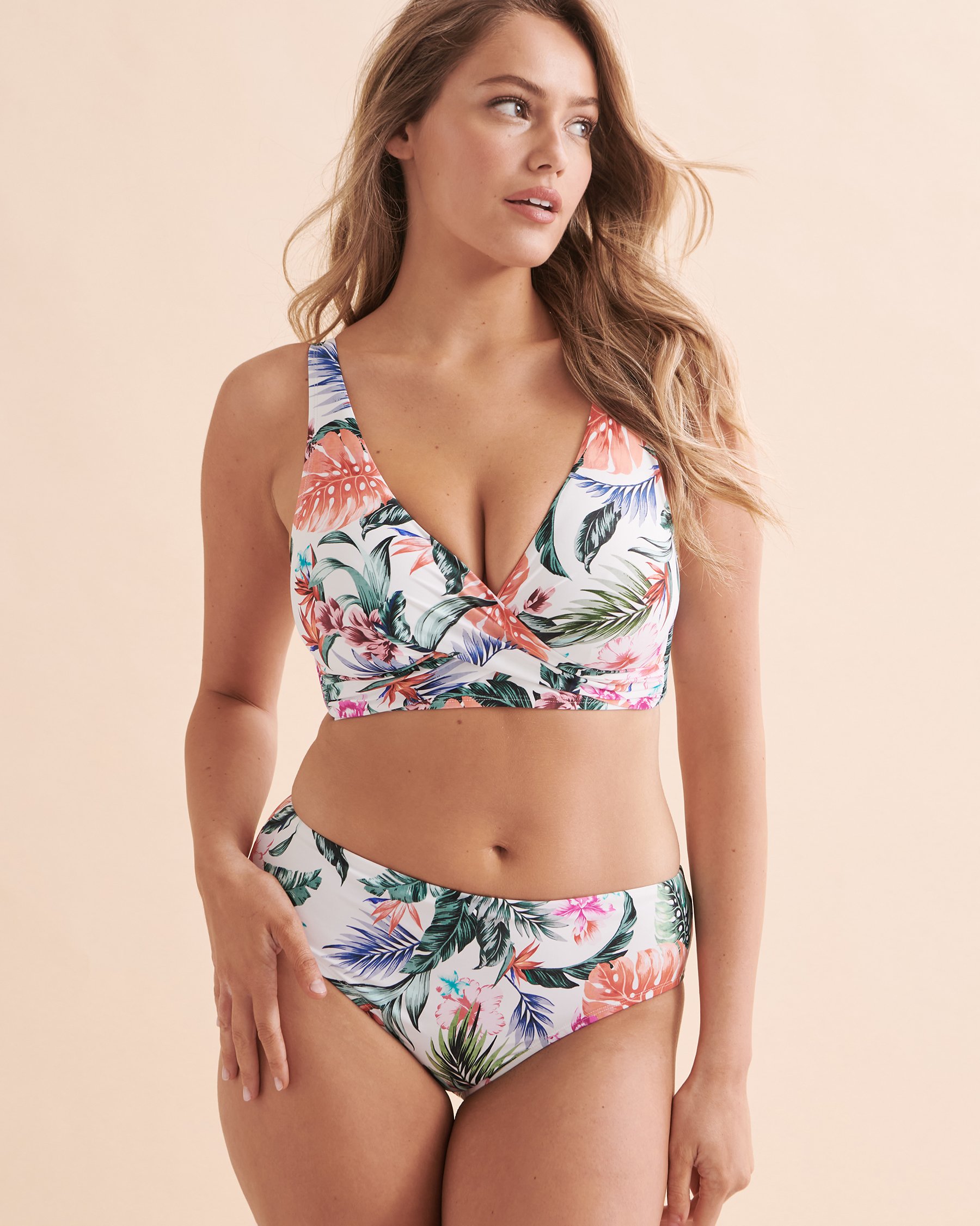JANTZEN Bas de bikini aux hanches Judy Hawaiian Terrace Tropical multicolore JZ24434H - Voir4