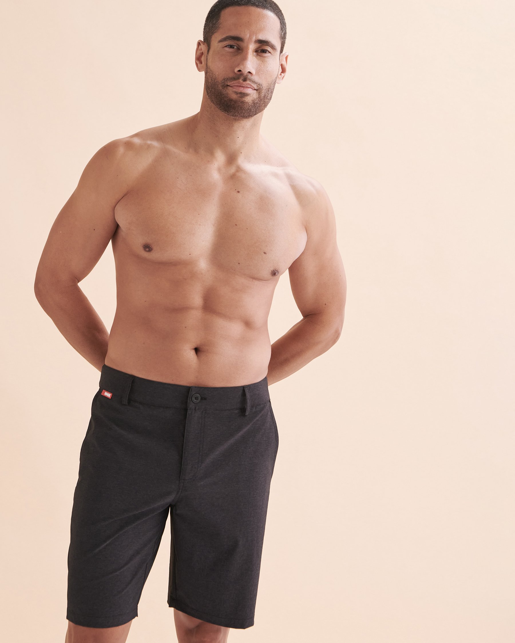 HAMABE Short hybride Noir 03100020 - Voir5