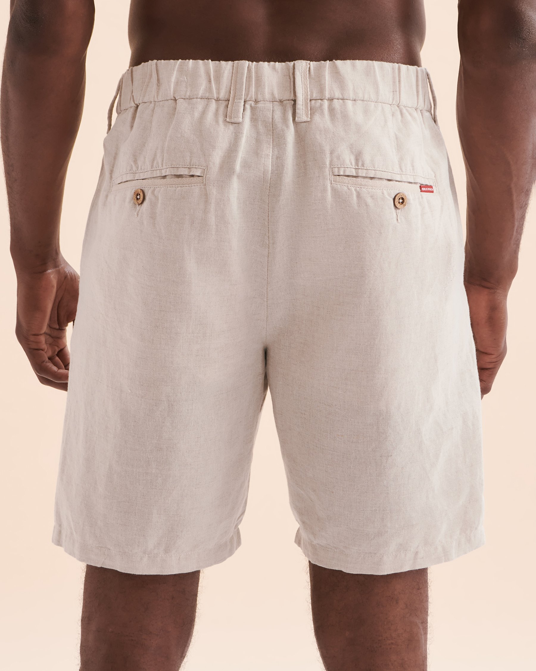 PUBLIC BEACH Short bermuda lin Naturel PB6801BIK - View2