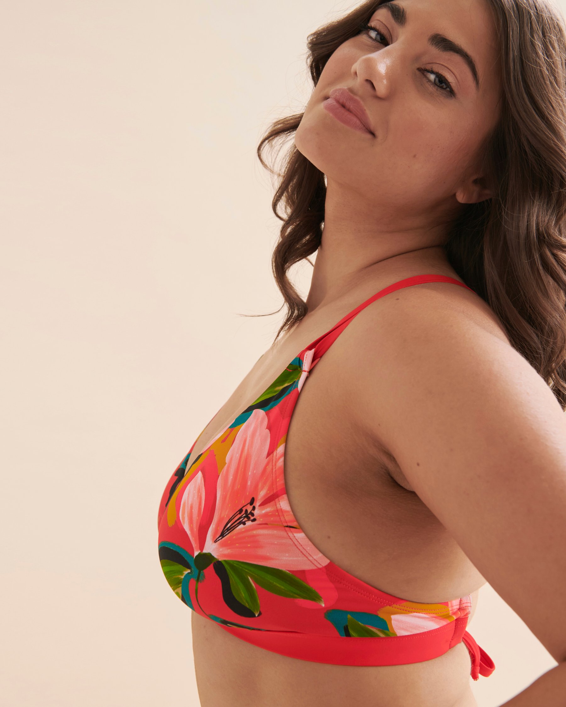 SKYE Break of Day Sarah D/DD/E/F Cup Bralette Bikini Top Ruby Tropical SK764128D - View3