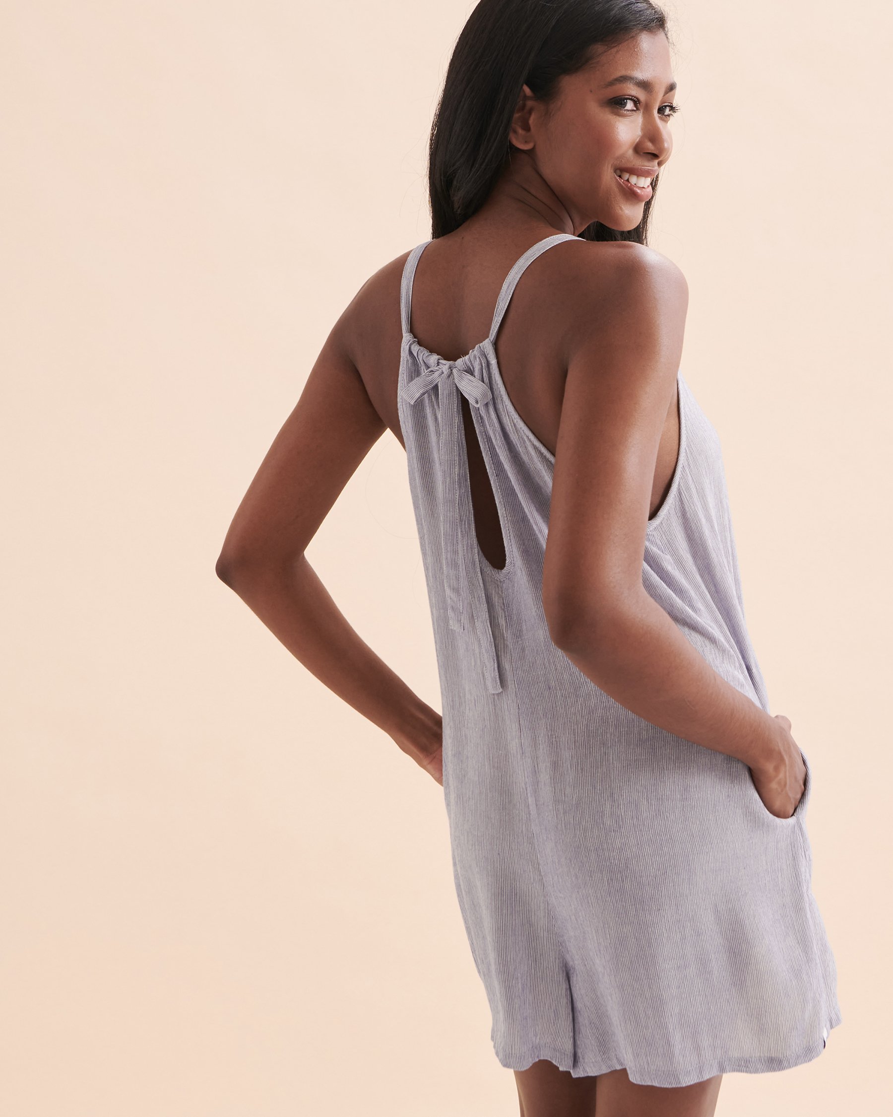 EIDON Suri Sleeveless Romper Denim 35245690 - View2