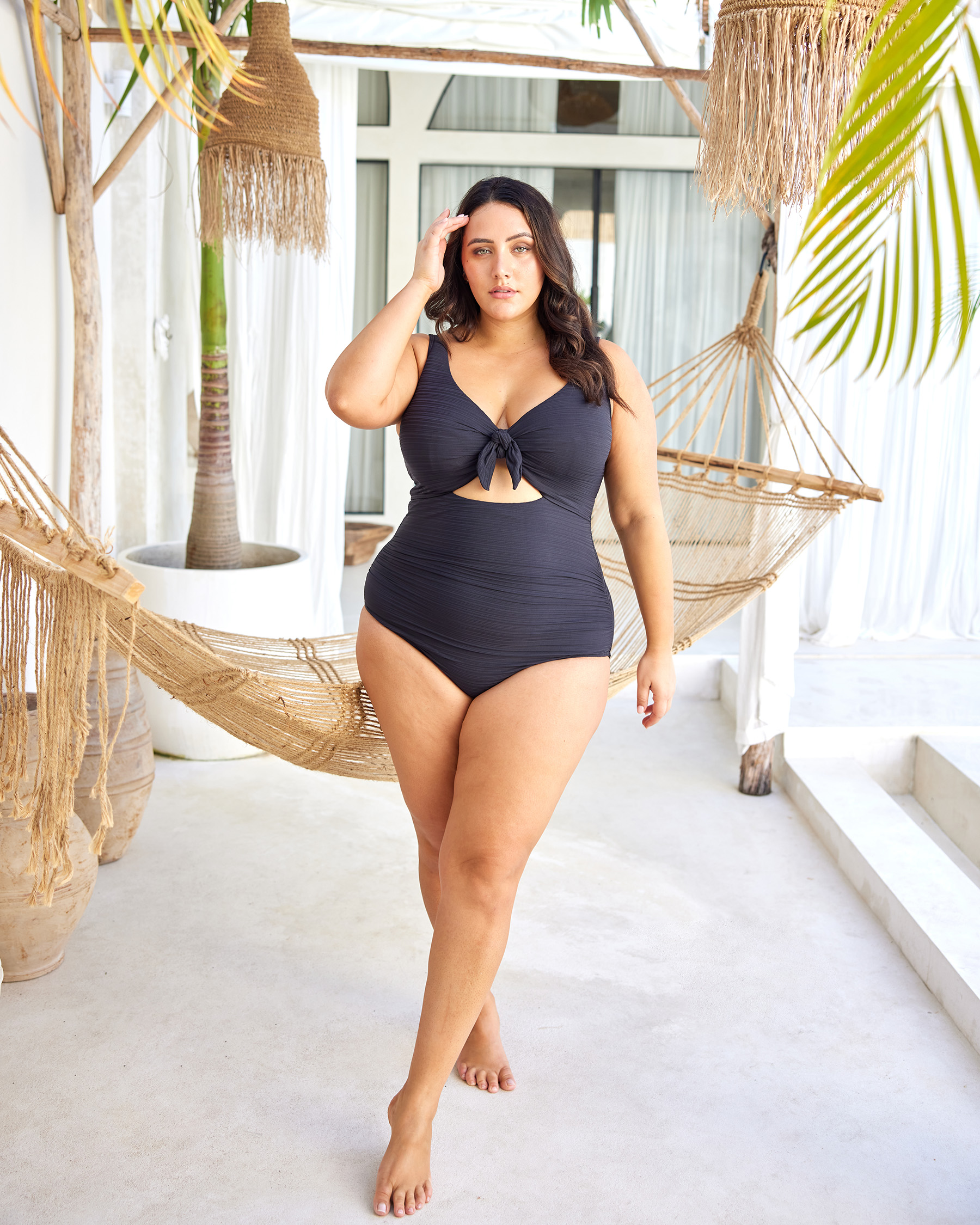 ARTESANDS Aria Cezanne D/DD Cup Cut-out One-piece Swimsuit Black AT1763GA - View3