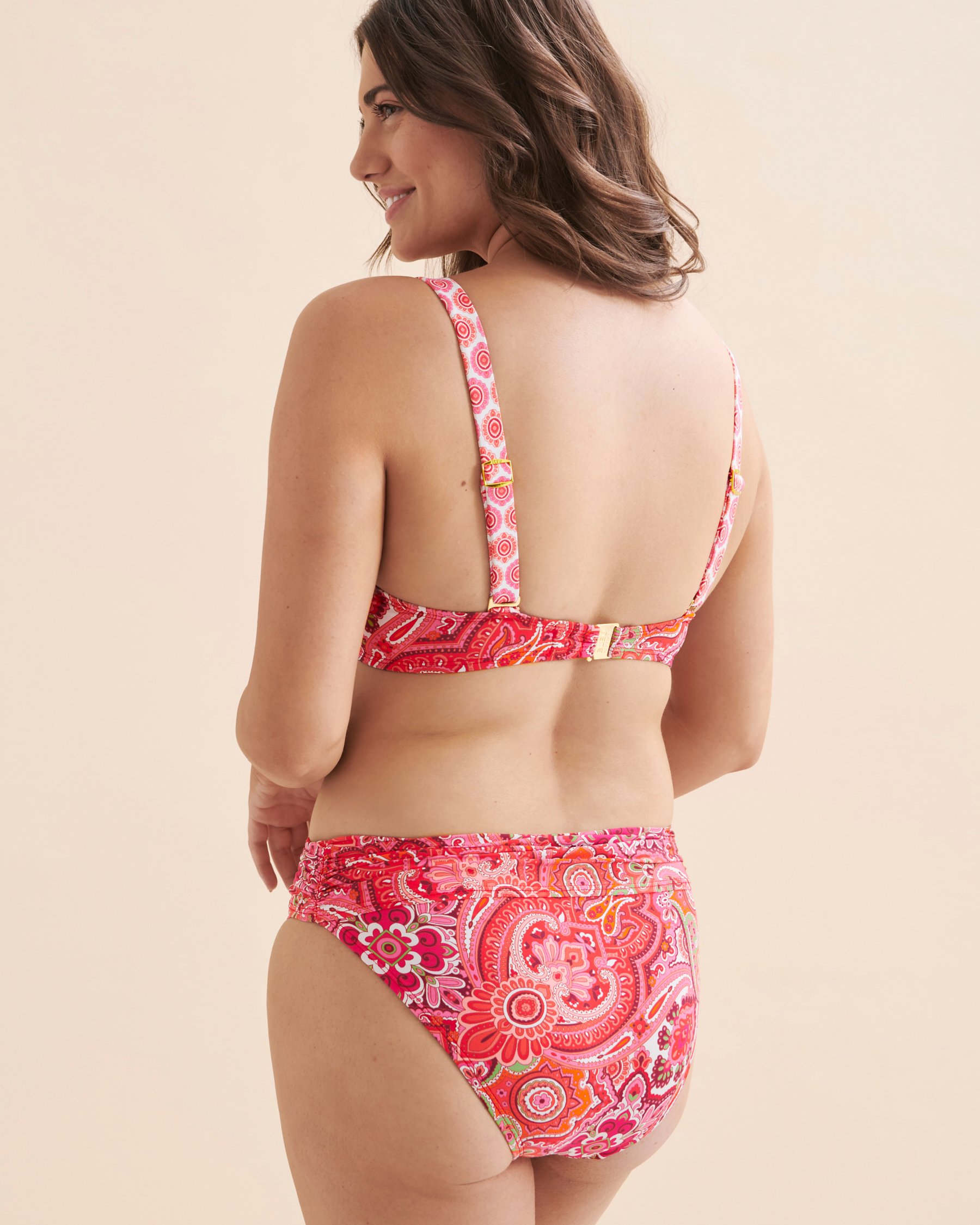 BLEU ROD BEATTIE Haut de bikini bonnet D/DD Coastal Cool Imprimé bohème RBCC24357D - View2