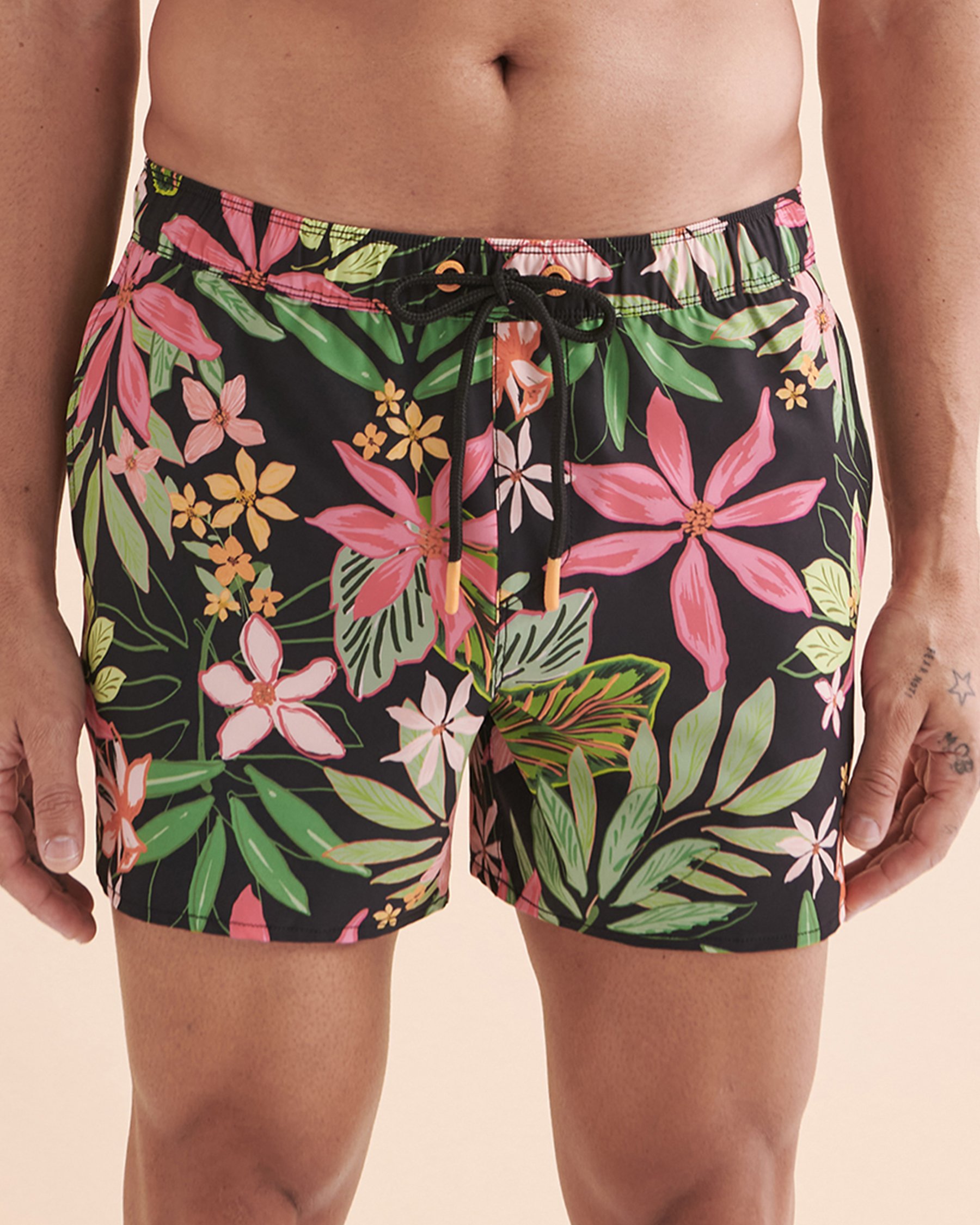 EVERYDAY SUNDAY Neon Vibes Retro Volley Swimsuit Neon Tropical Leaves ESBEAM02793 - View3