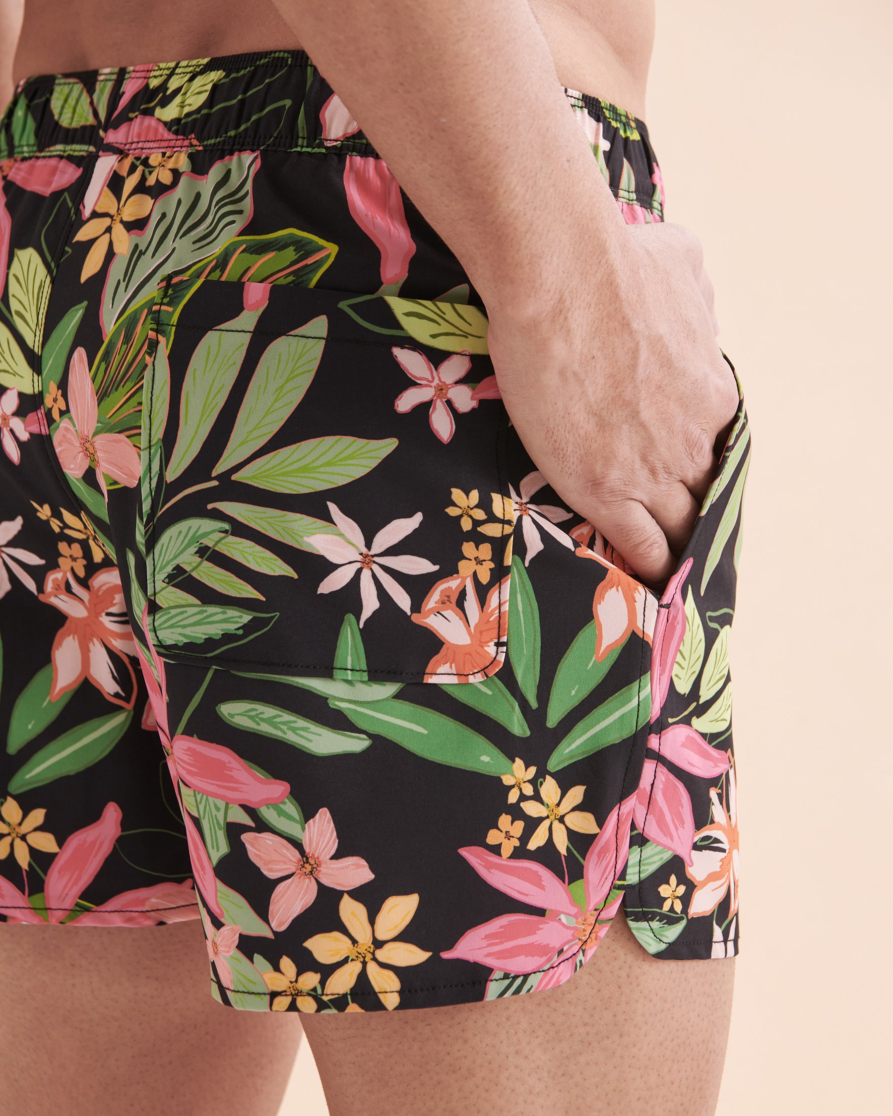 EVERYDAY SUNDAY Neon Vibes Retro Volley Swimsuit Neon Tropical Leaves ESBEAM02793 - View4