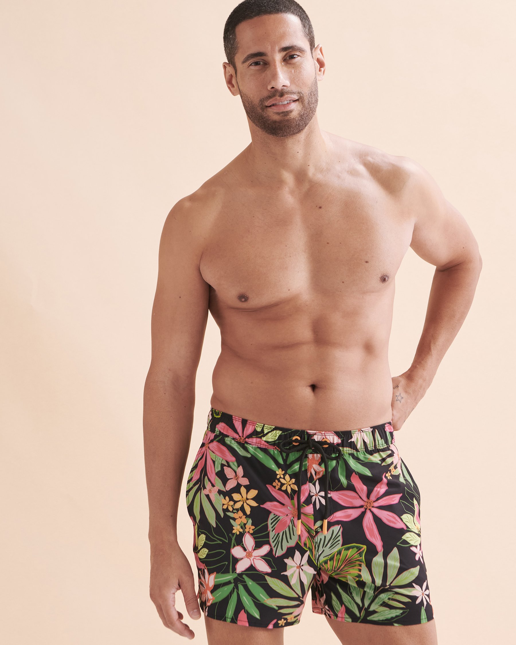 EVERYDAY SUNDAY Neon Vibes Retro Volley Swimsuit Neon Tropical Leaves ESBEAM02793 - View5