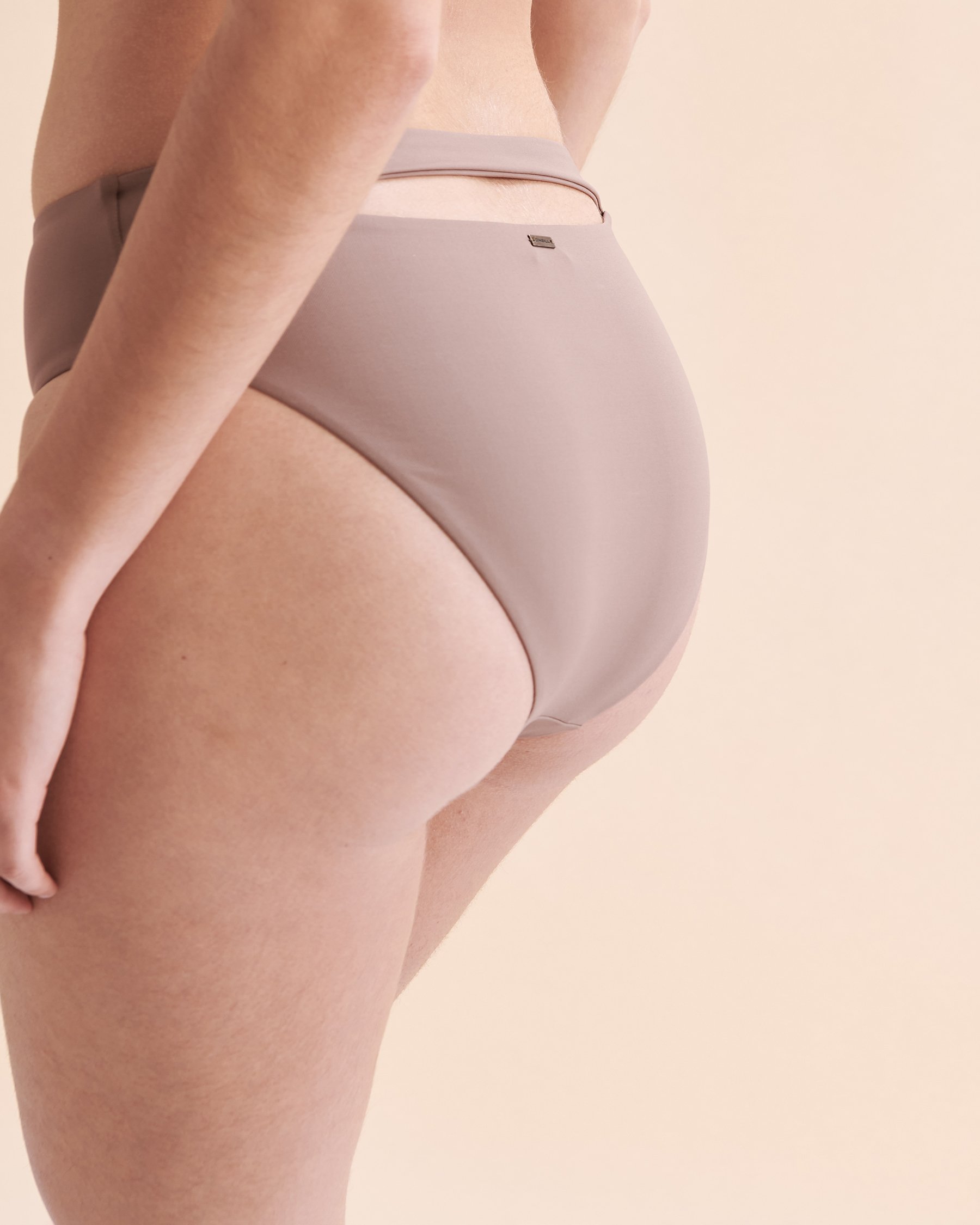 O'NEILL Bas de bikini taille haute Max Saltwater Solids Taupe foncé SP4474086B - Voir4