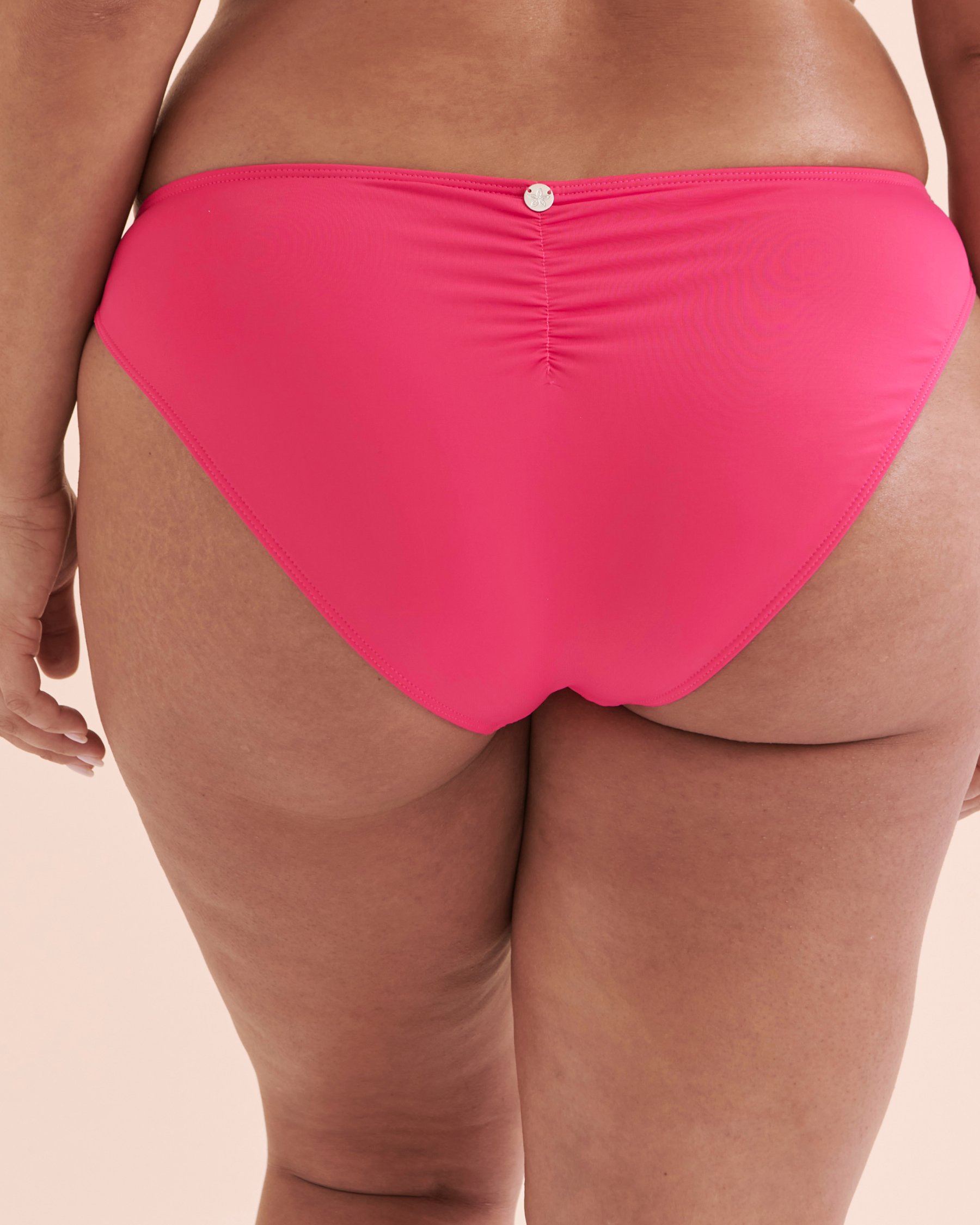 QUINTSOUL Ruched Side Bikini Bottom Raspberry W15195664 - View6